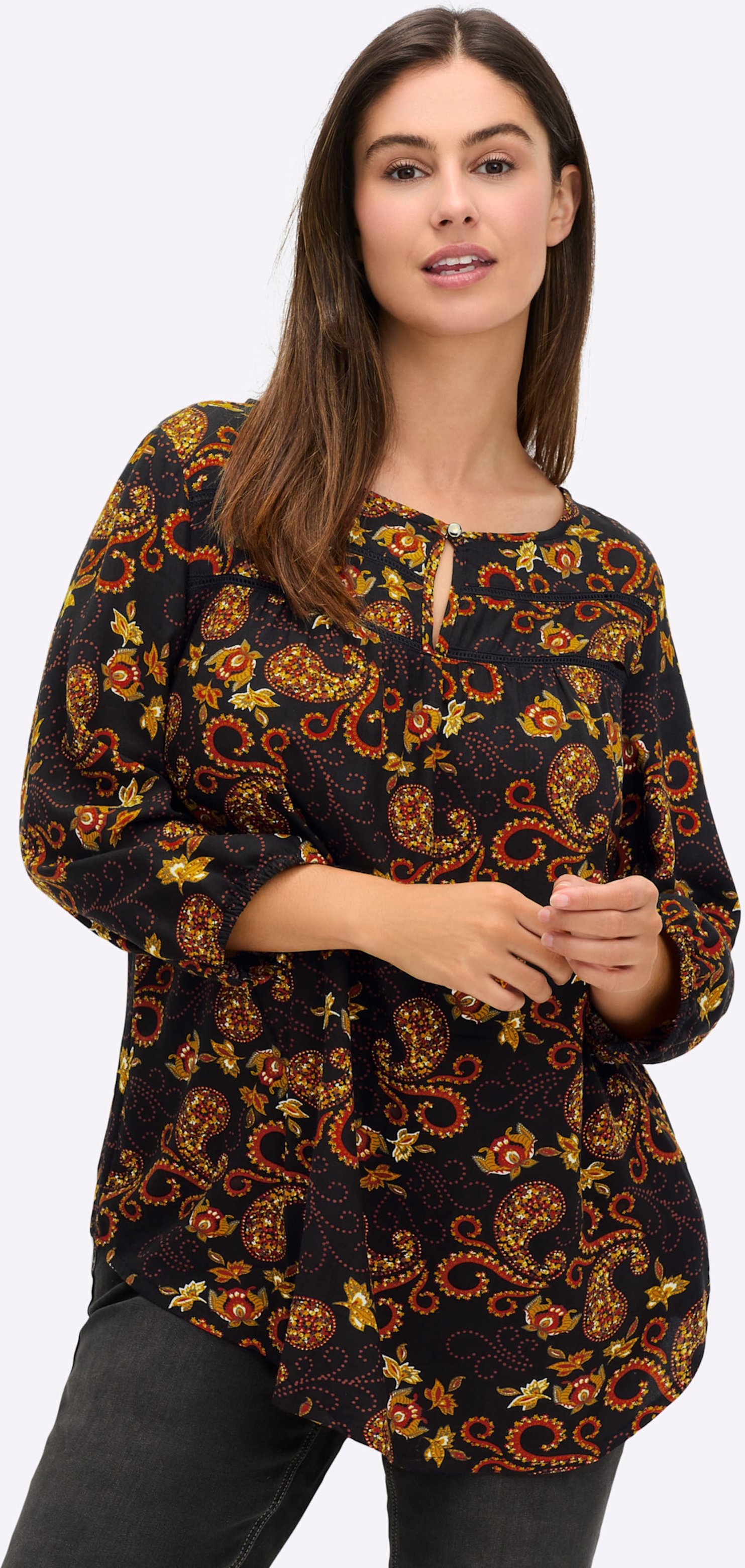 Sheego Schlupfbluse mit Paisleymuster, aus Viskose