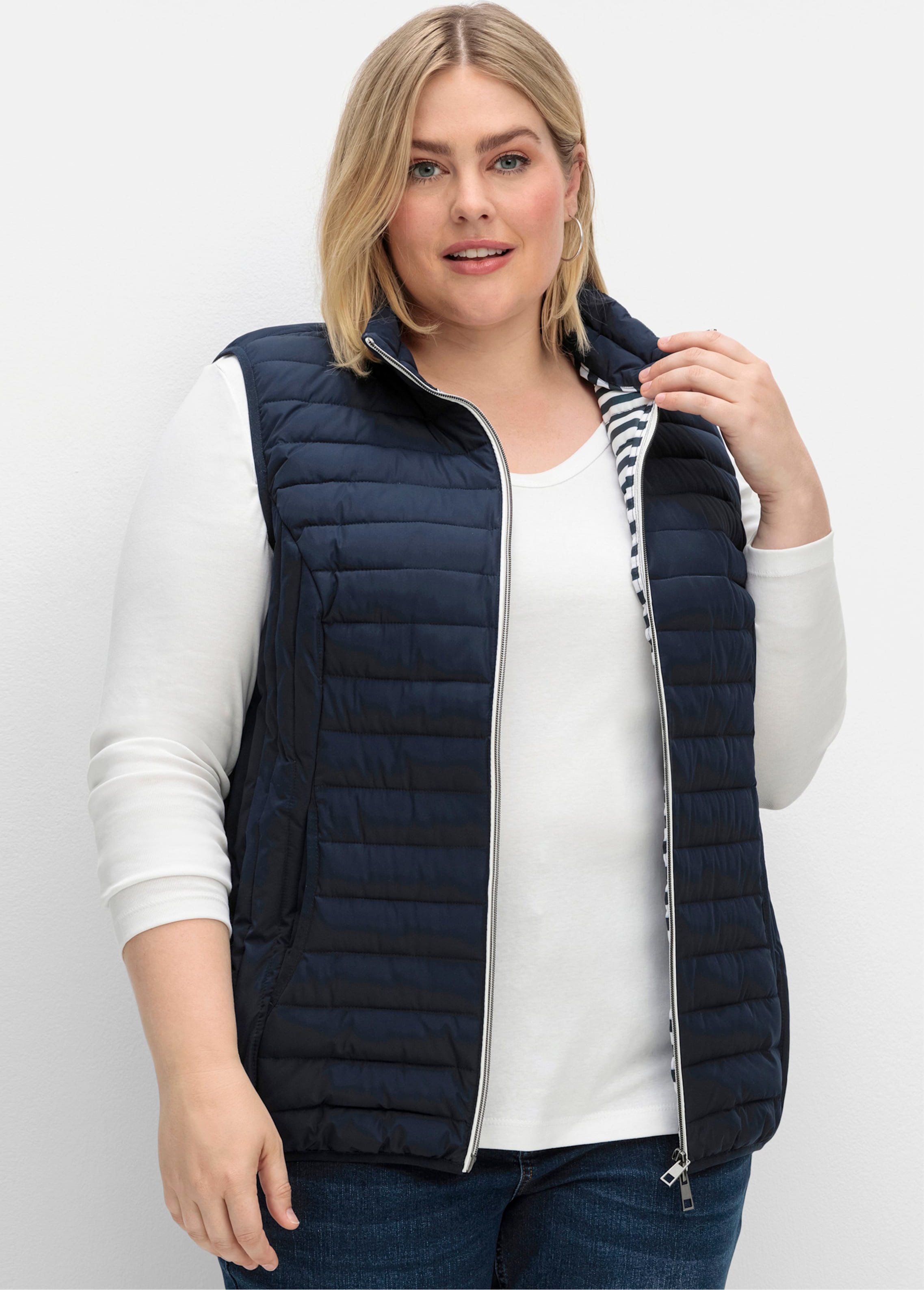 Sheego Steppweste mit 2-Wege-Zipper