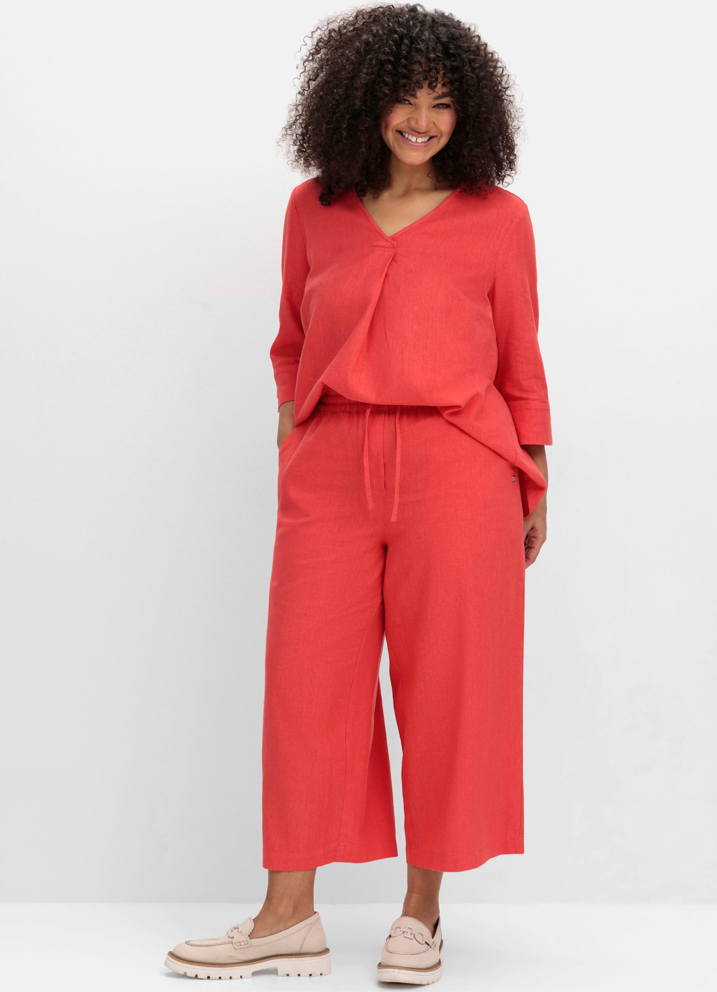 Sheego Tunika aus Leinen-Mix, in leichter A-Linie