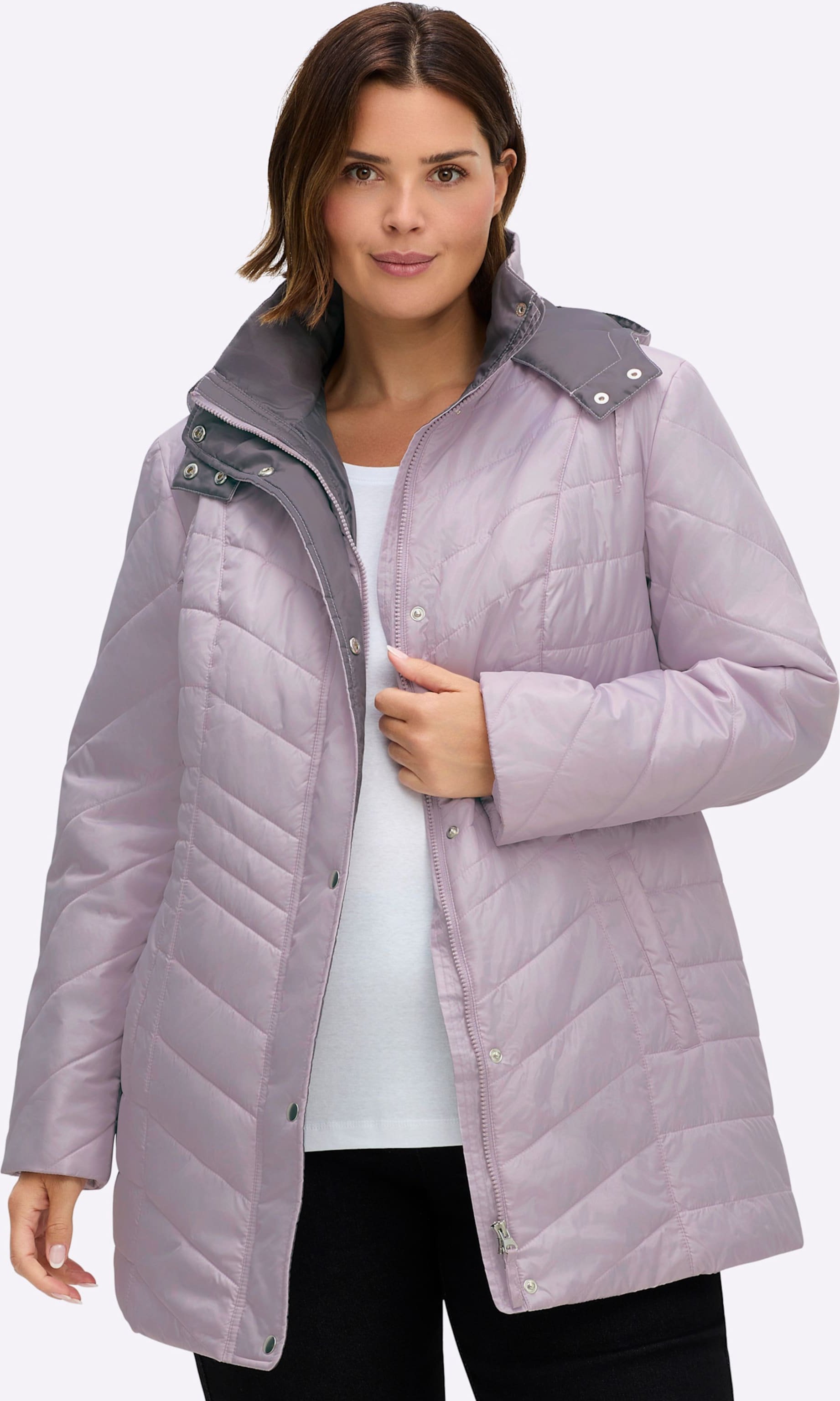 Sheego Steppjacke mit Kontrastfutter