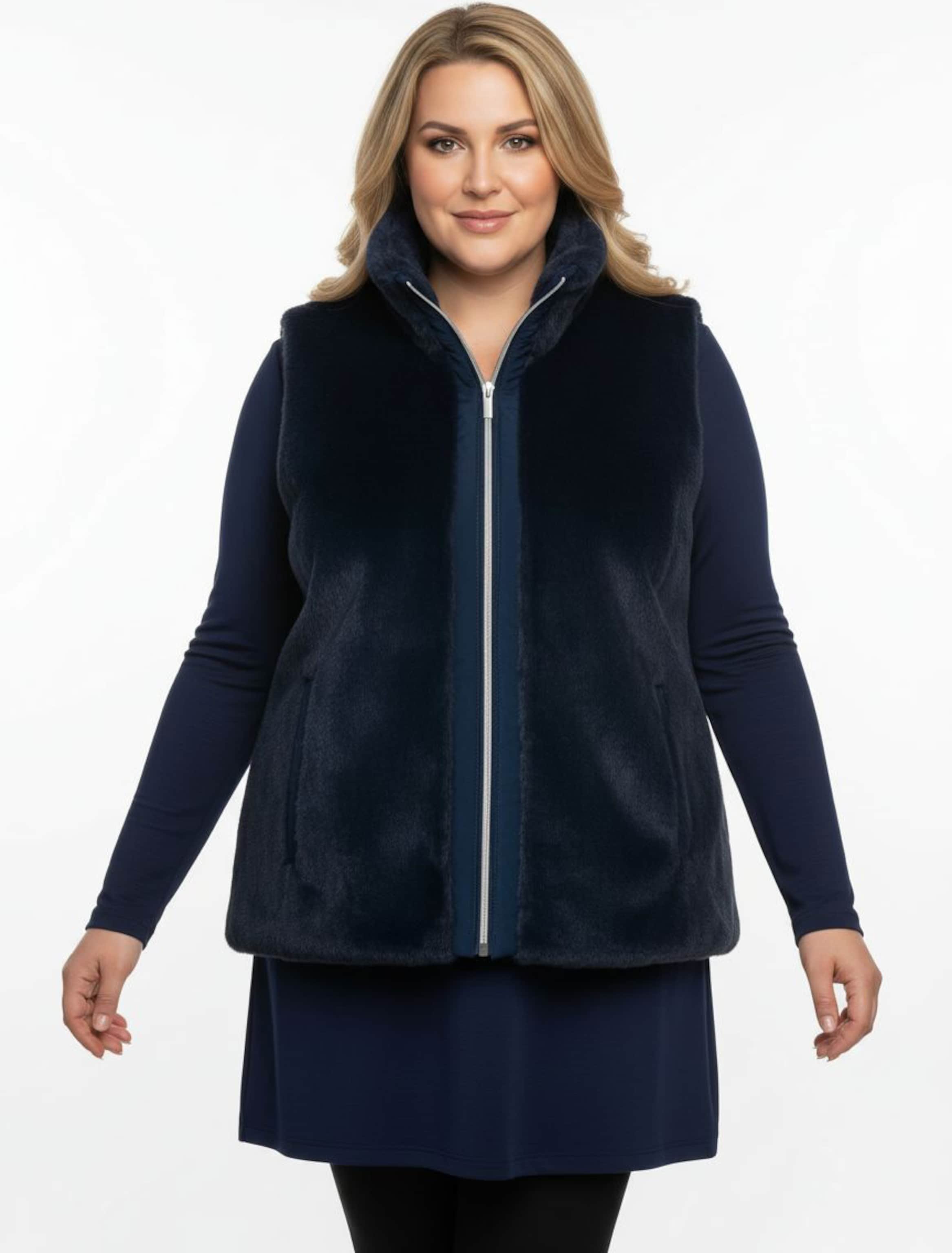 Thumbnail - Sheego Fellimitatweste in kürzerer Form