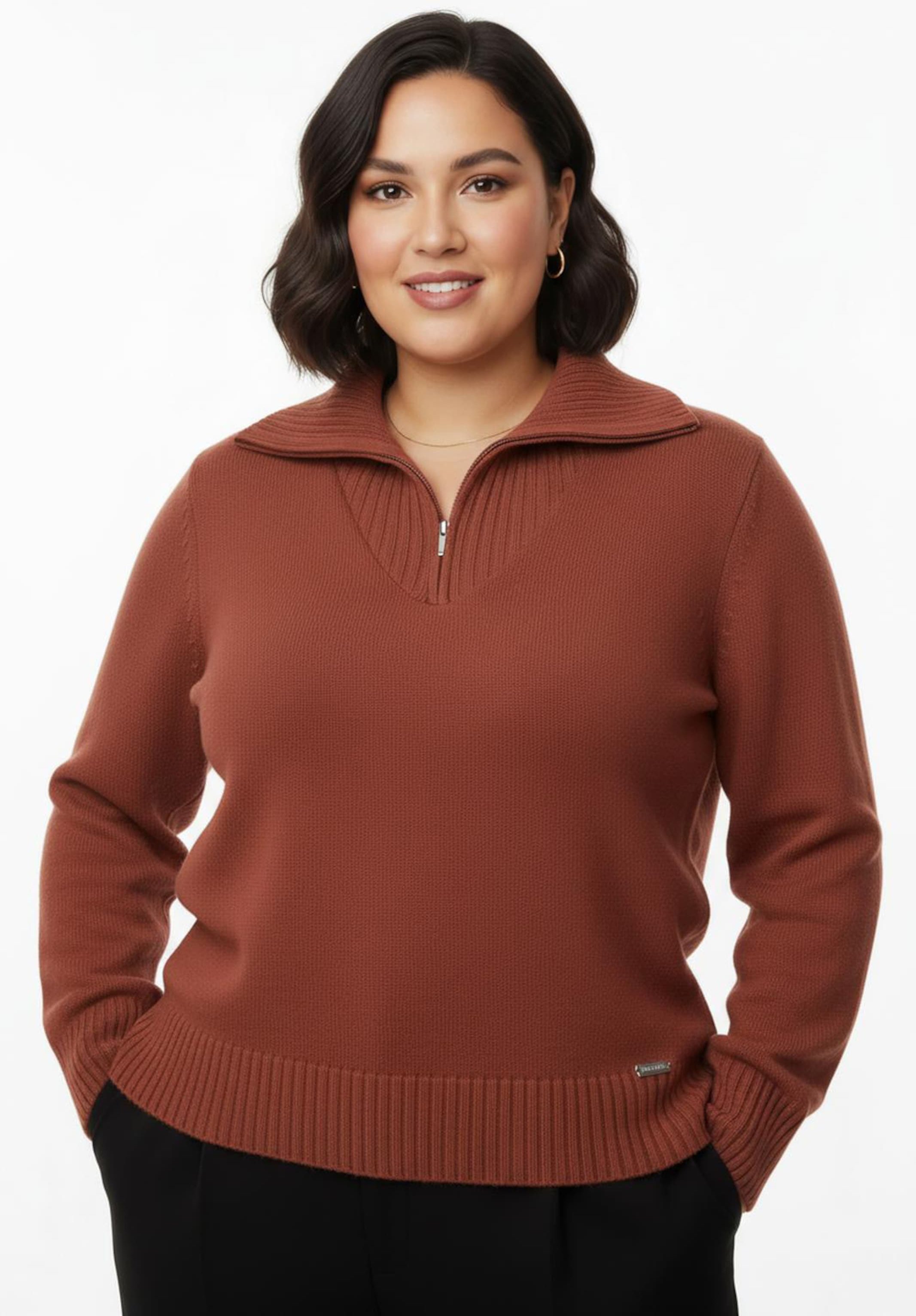 Sheego Troyer mit breiten Rippabschlüssen