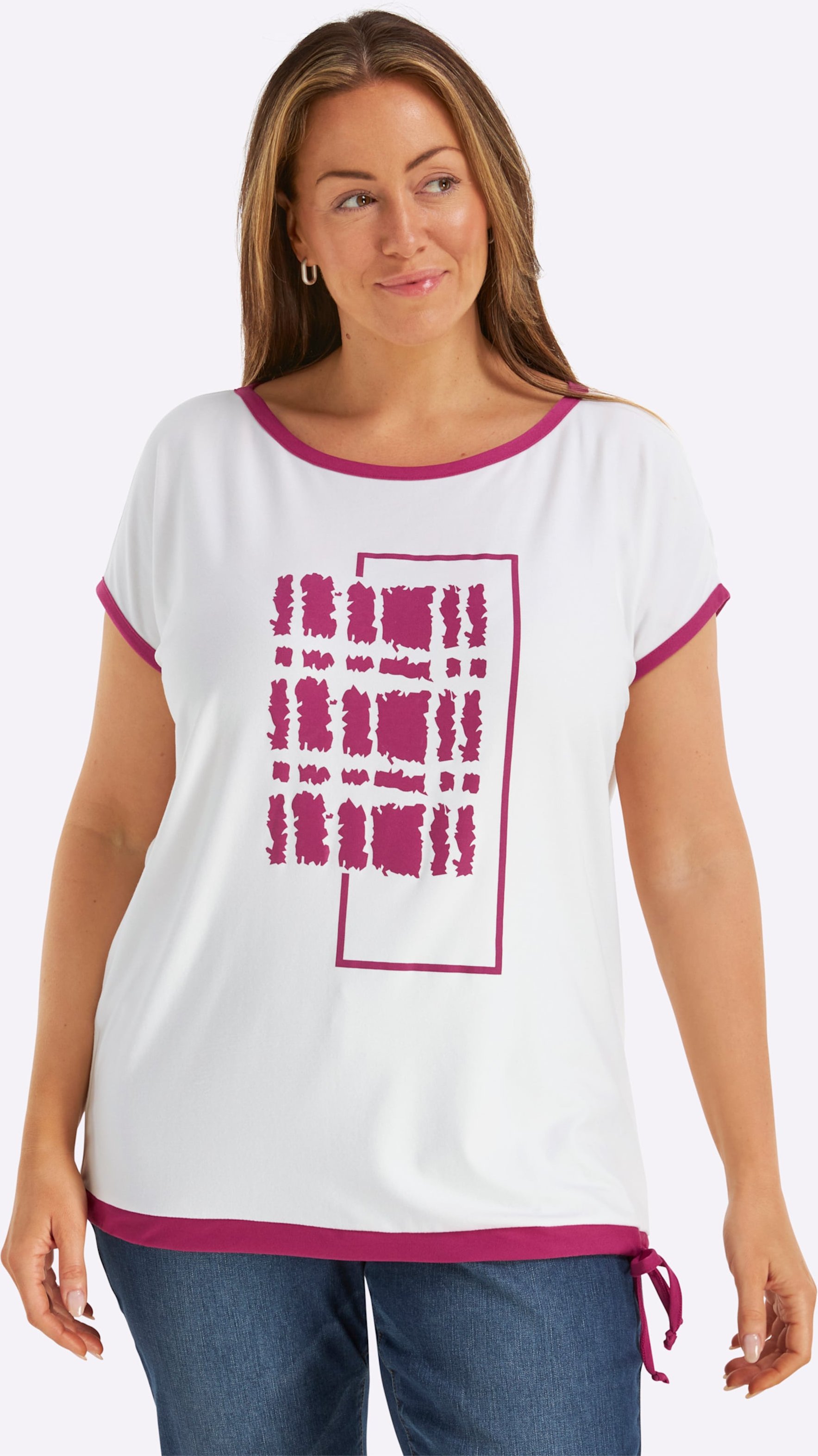 Thumbnail - Sheego Print-Shirt mit U-Boot-Ausschnitt