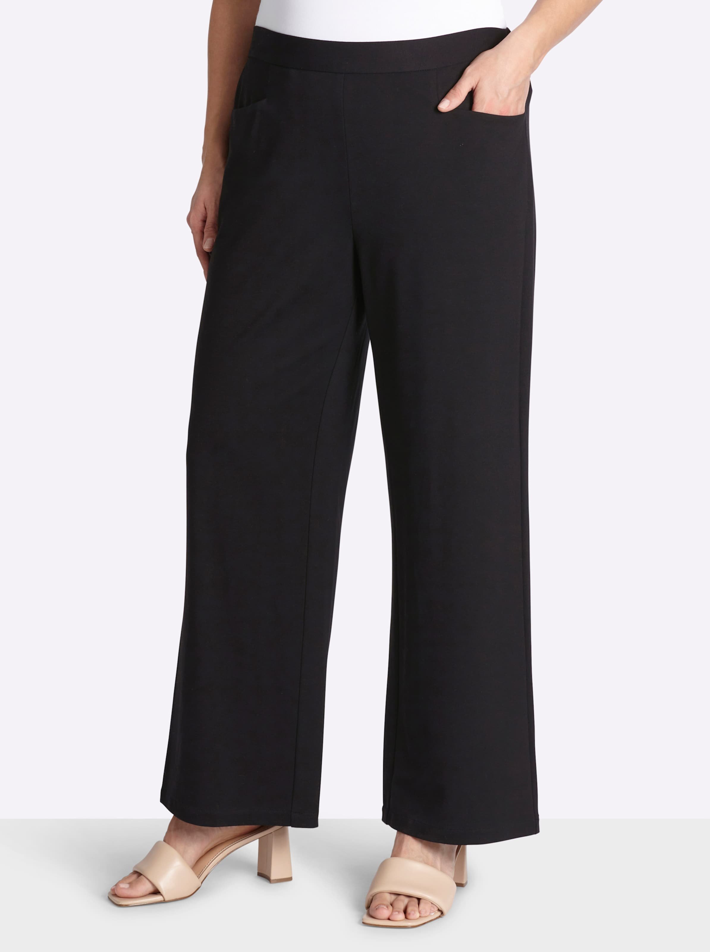 Sheego Schlupfhose mit weitem Bein, aus Interlock