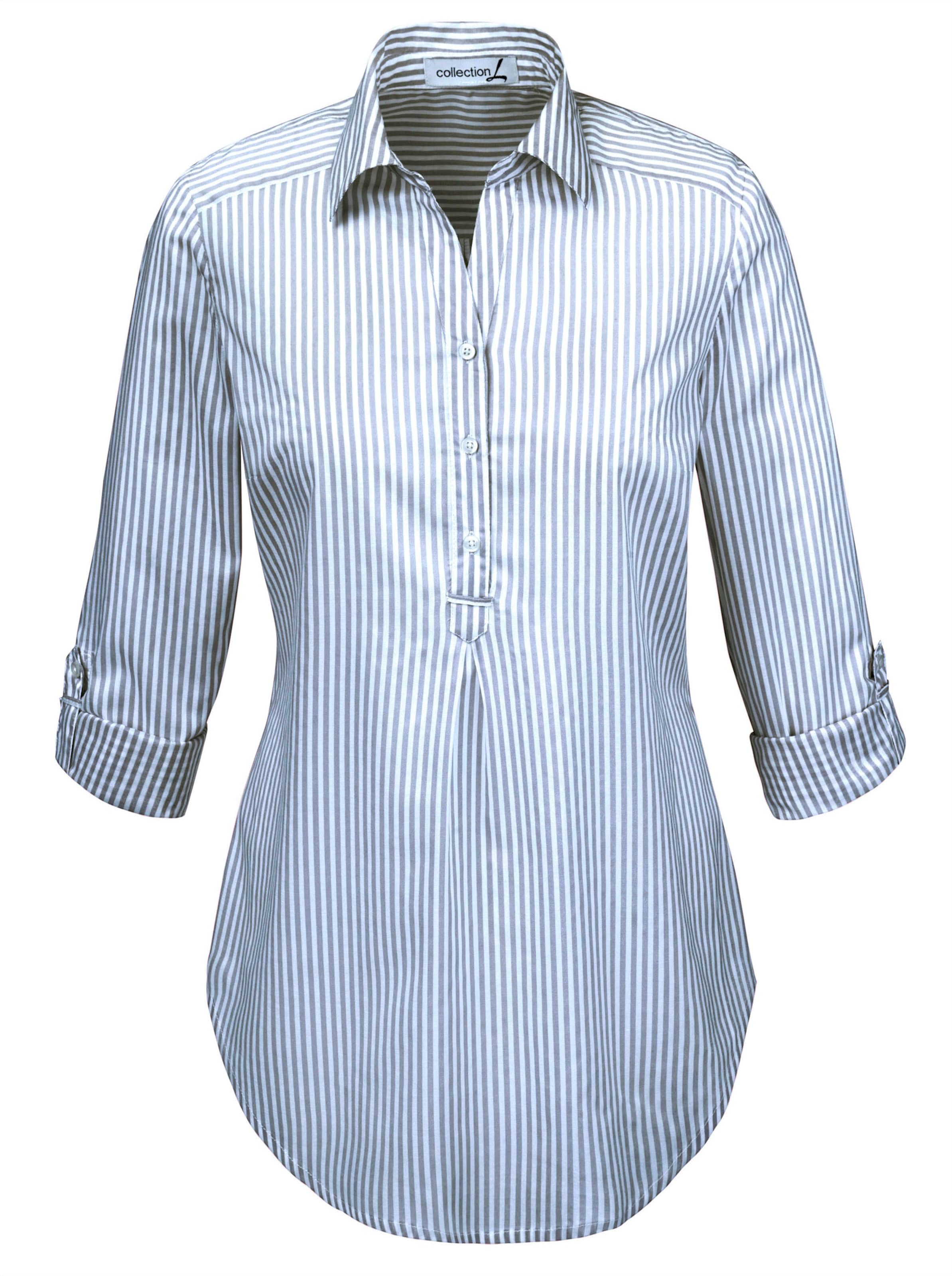 Sheego Gestreifte Bluse in Tunikaform