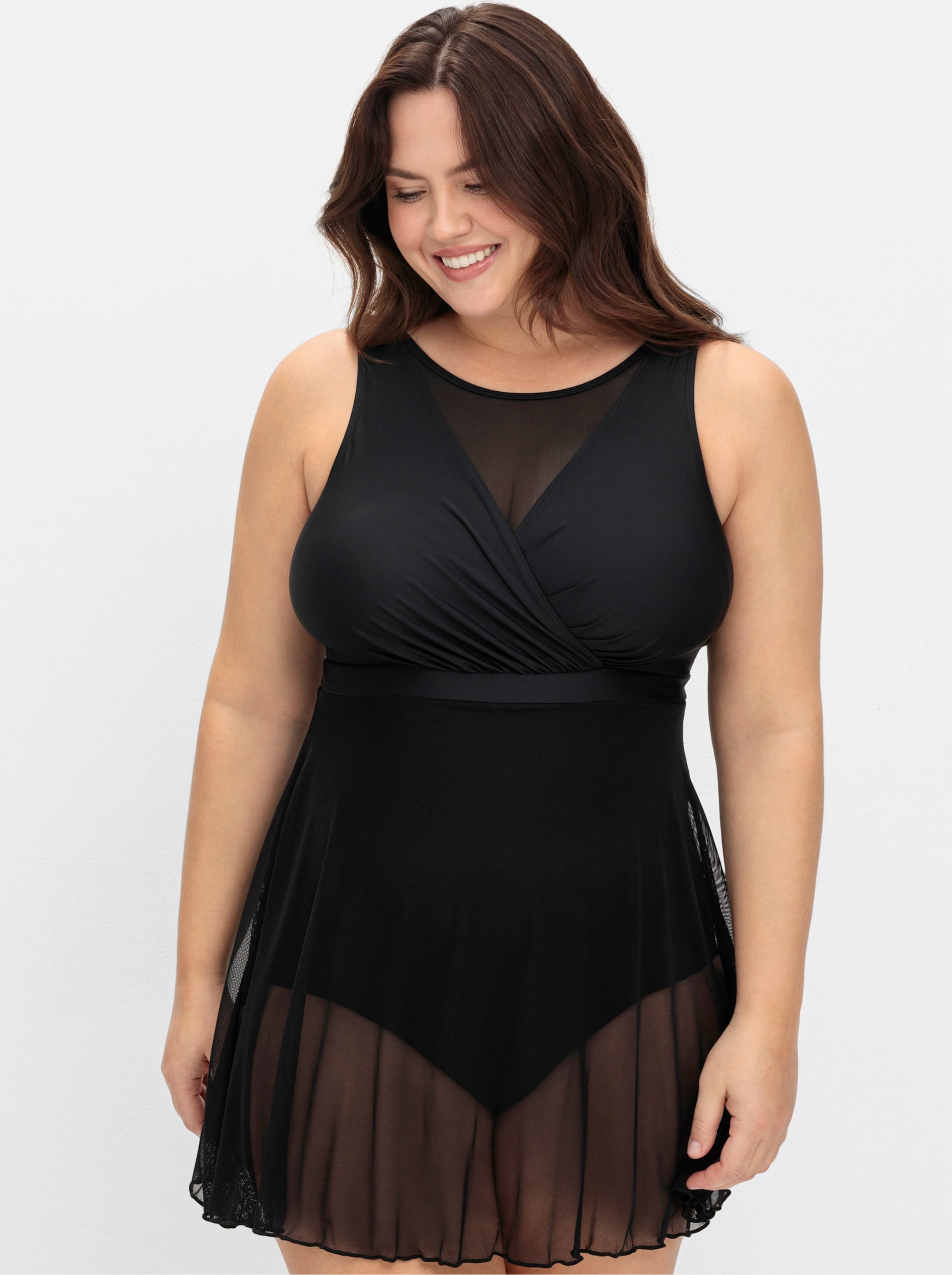 Sheego Badekleid in Wickeloptik