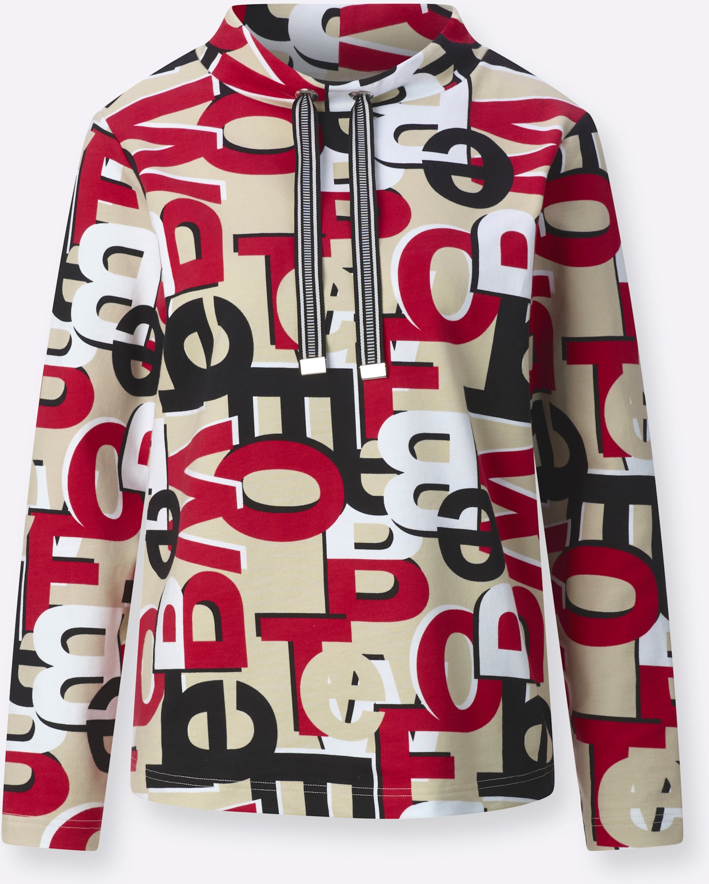 Sheego Sweatshirt mit halsfernem Stehkragen