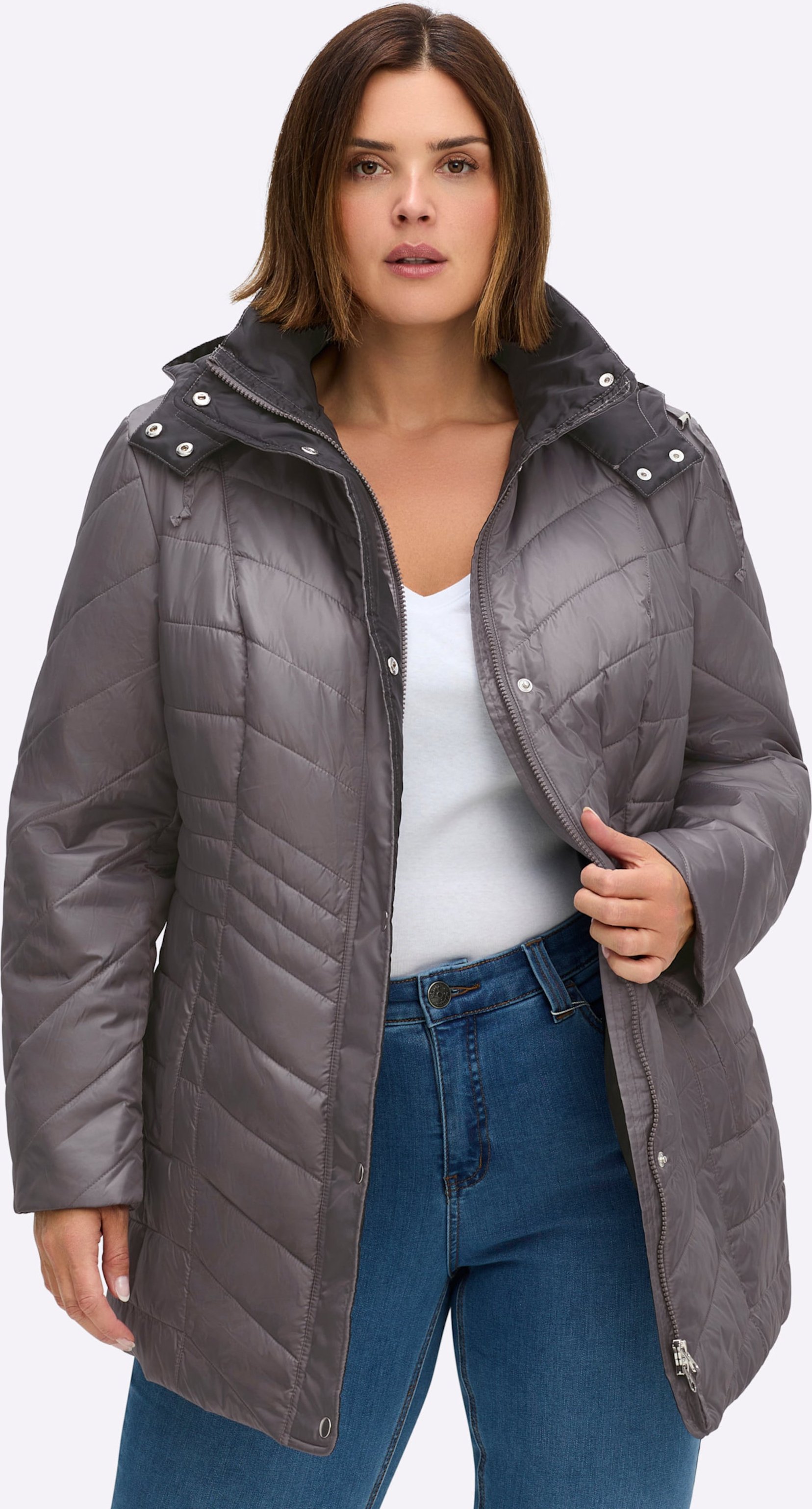 Sheego Steppjacke mit Kontrastfutter