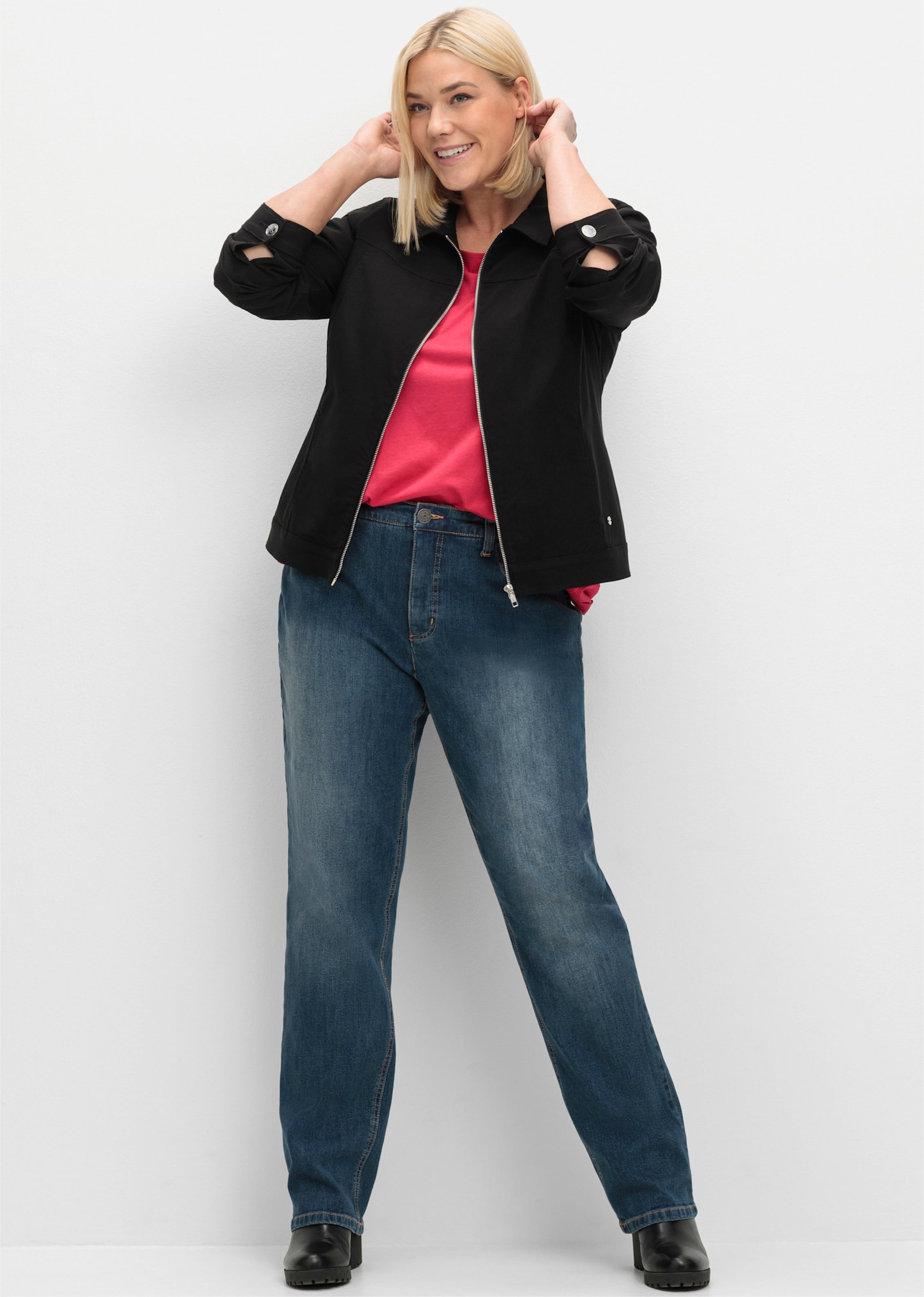 Sheego Kurzjacke in taillierter Form, aus Bengalin