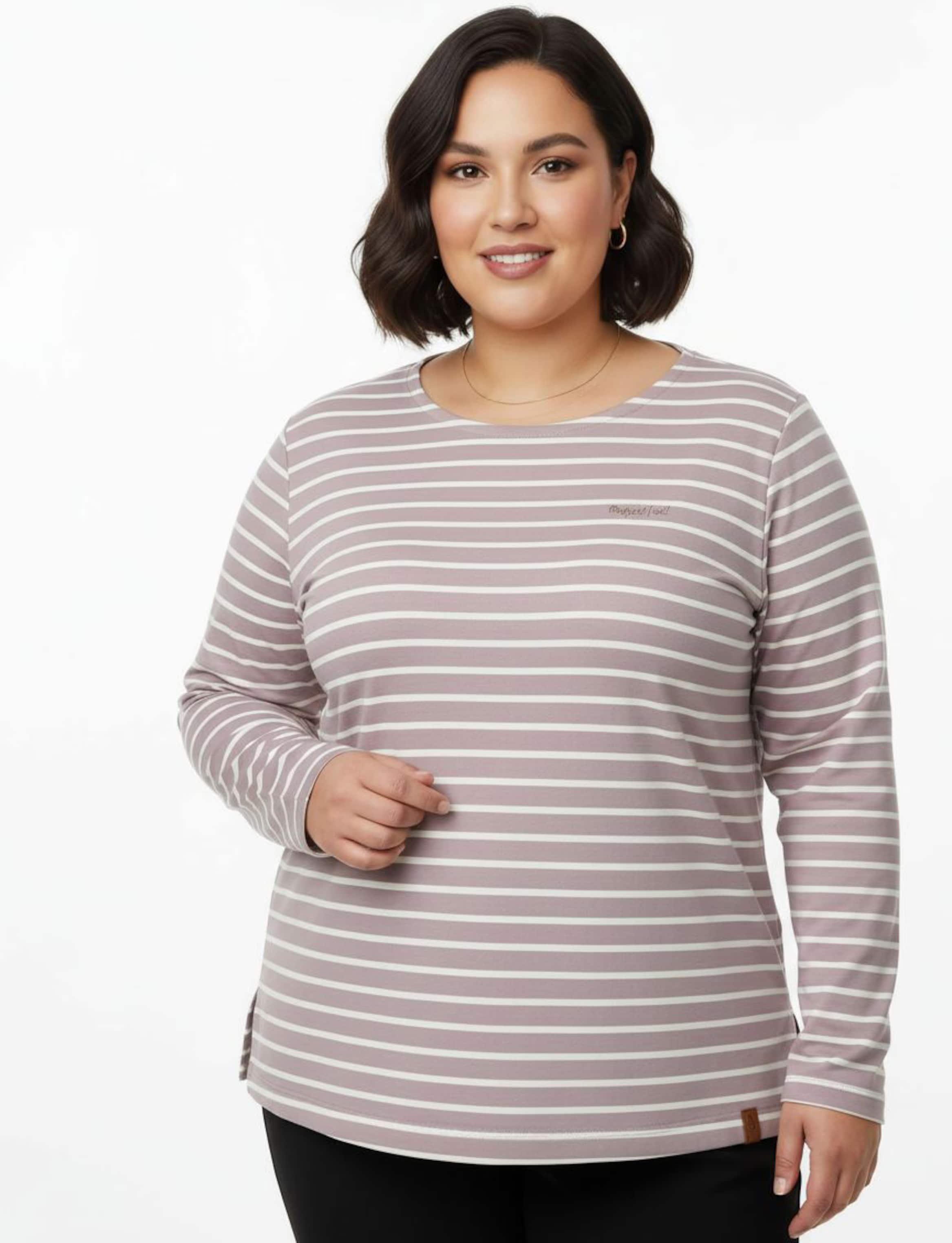 Sheego Sweatshirt im Ringel-Dessin