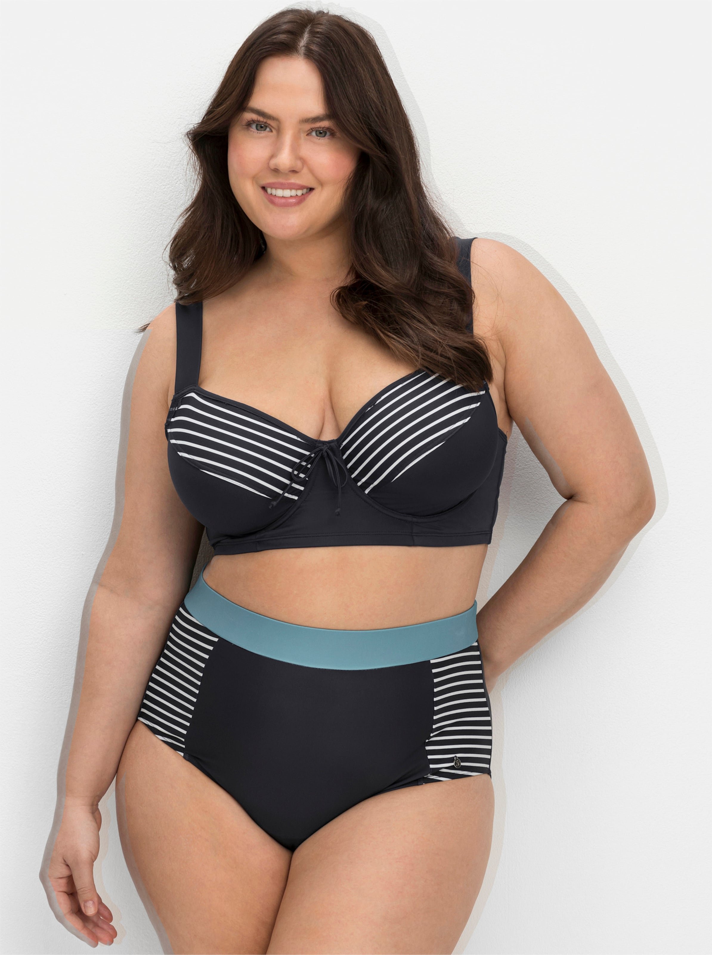 Sheego Bikini-Oberteil mit Bügeln, im Streifen-Design
