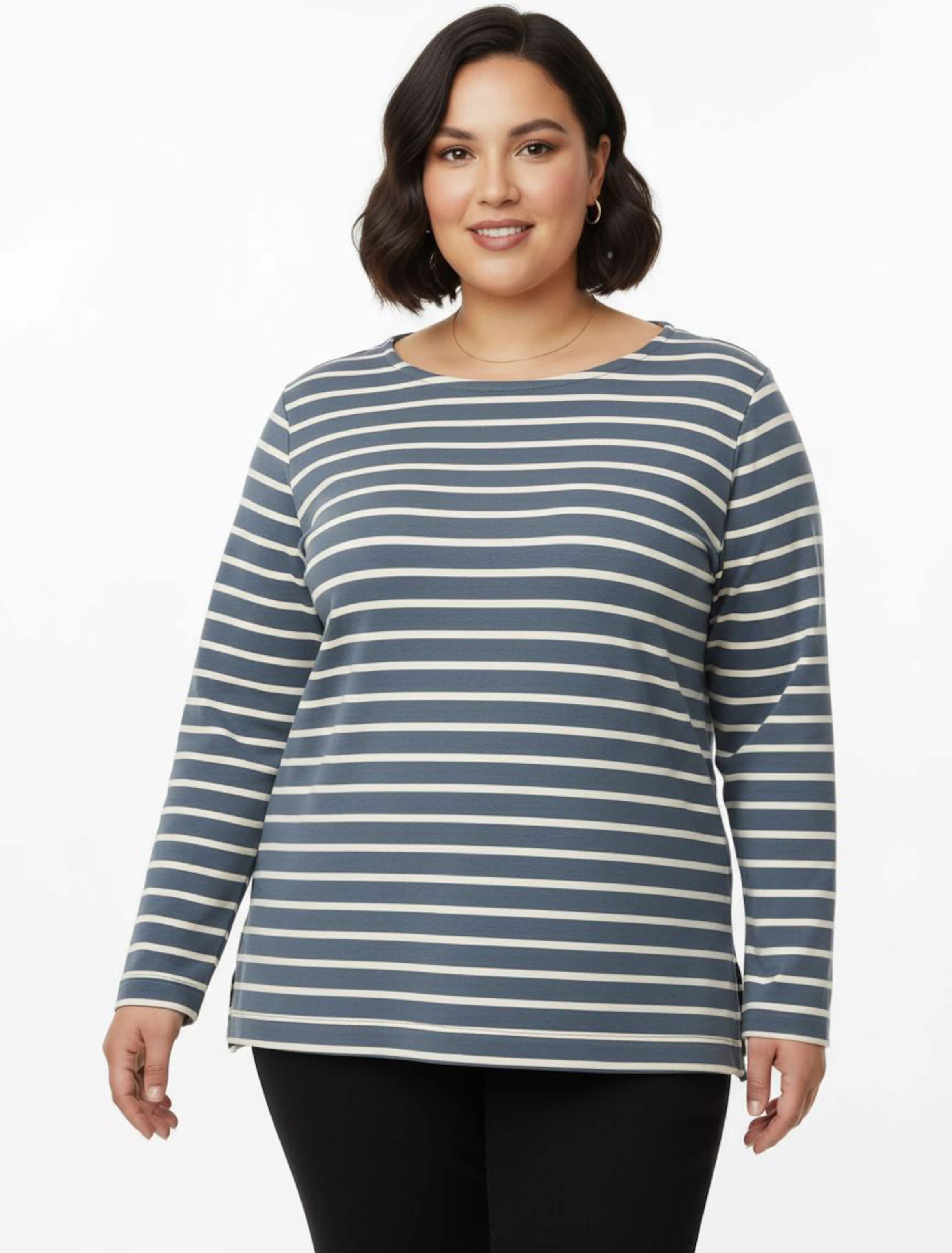 Sheego Sweatshirt im Ringel-Dessin