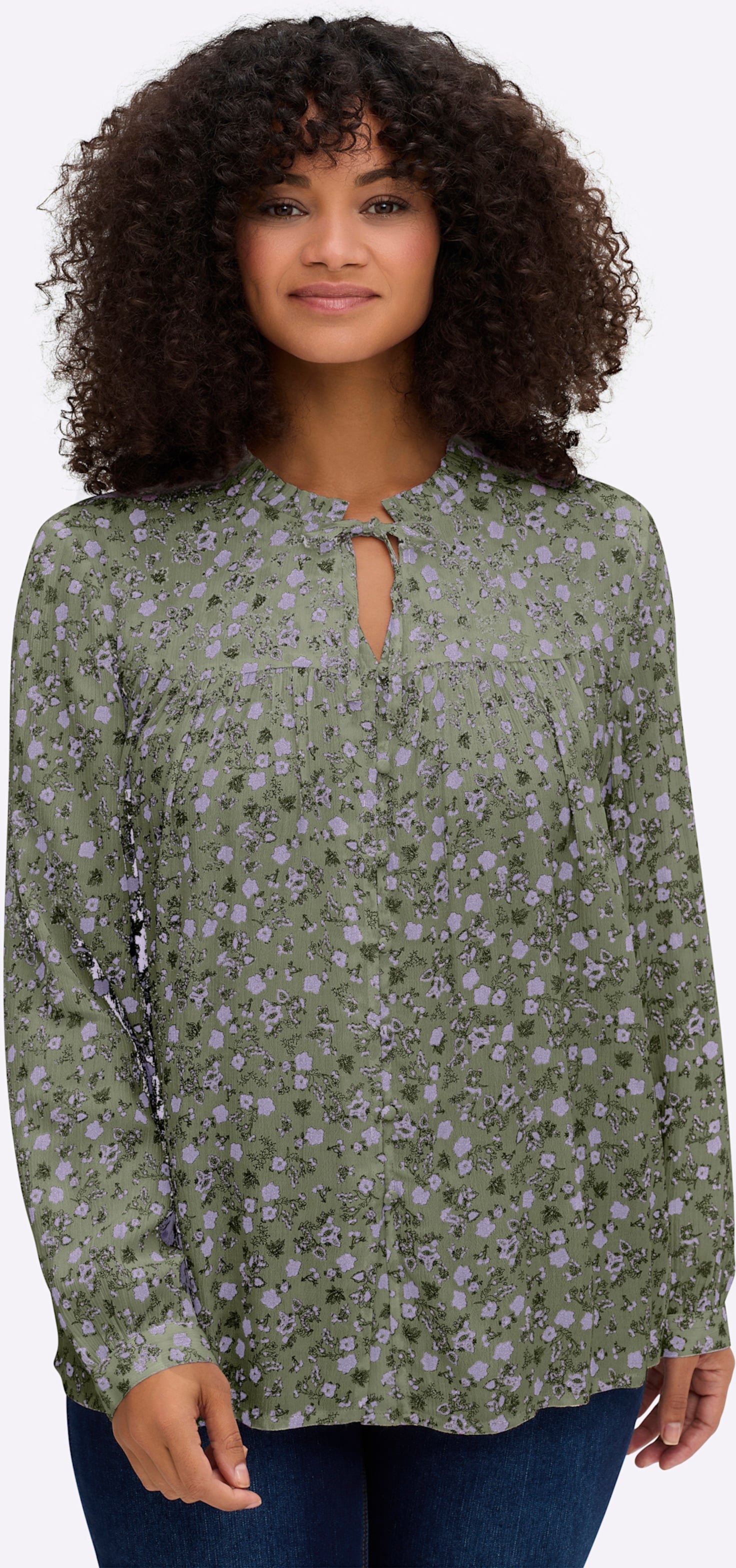 Sheego Crêpebluse mit Blümchendruck