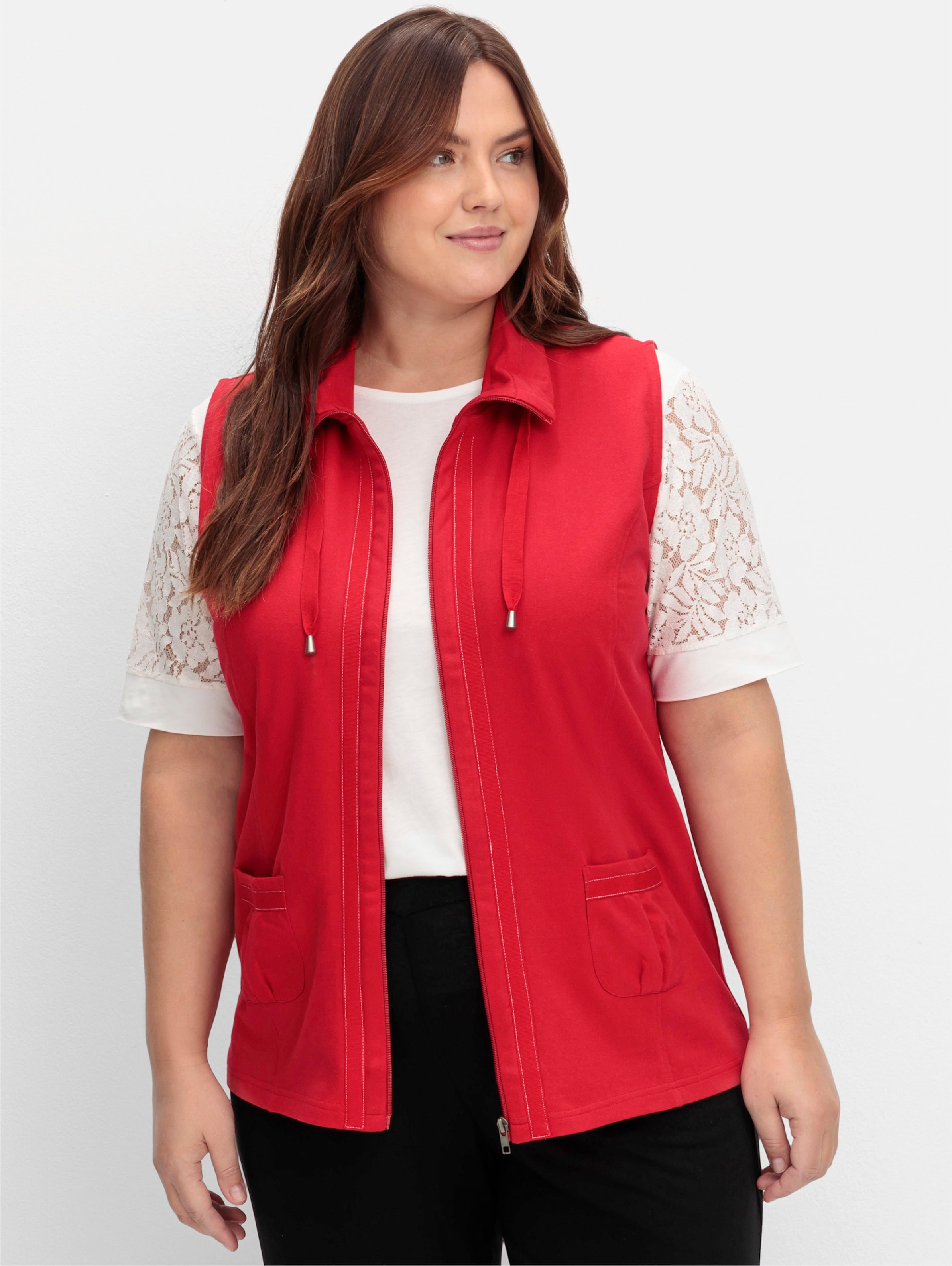 Sheego Shirtweste mit gerafften Taschen