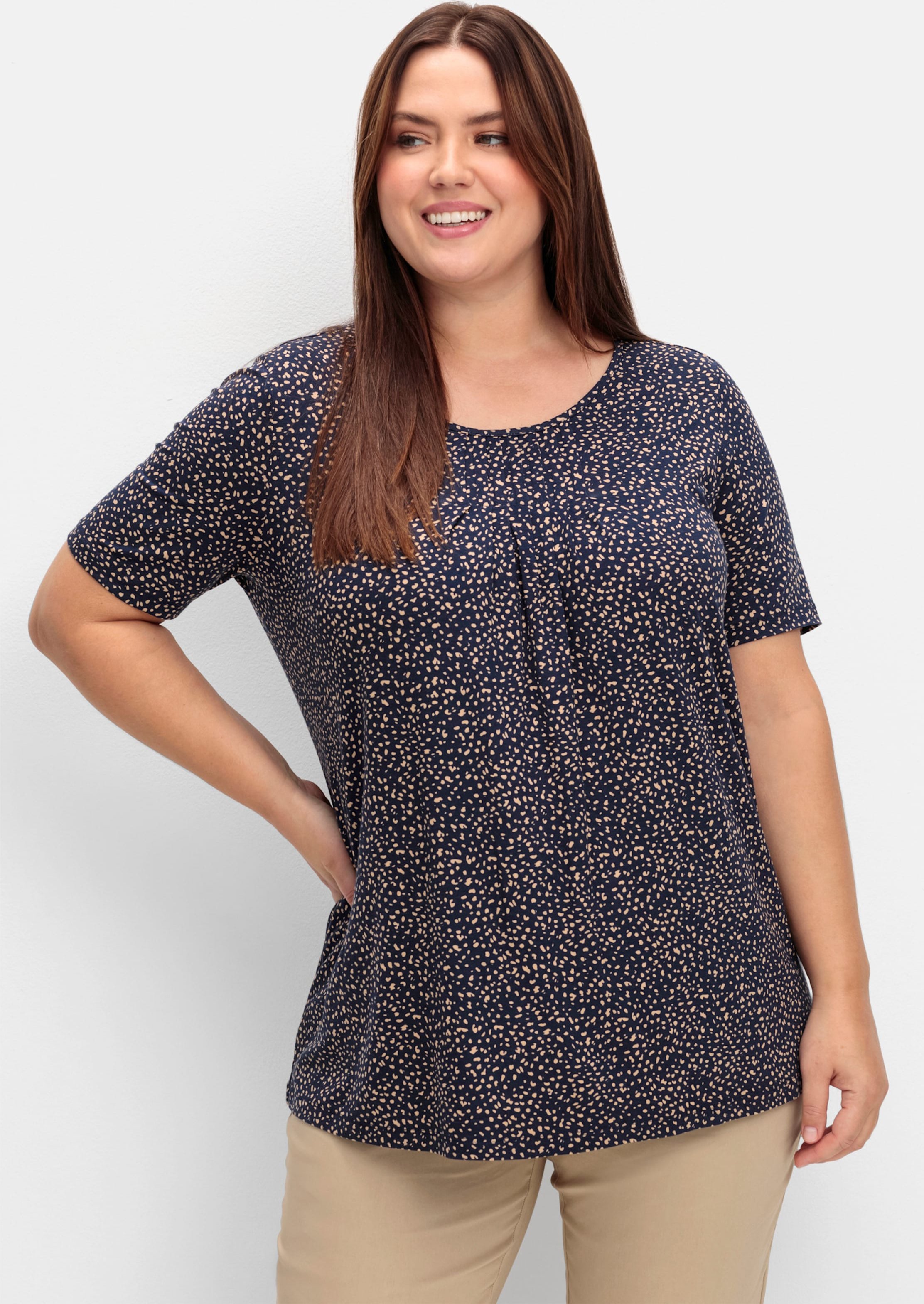 Sheego Tunikashirt mit Tupfenmuster