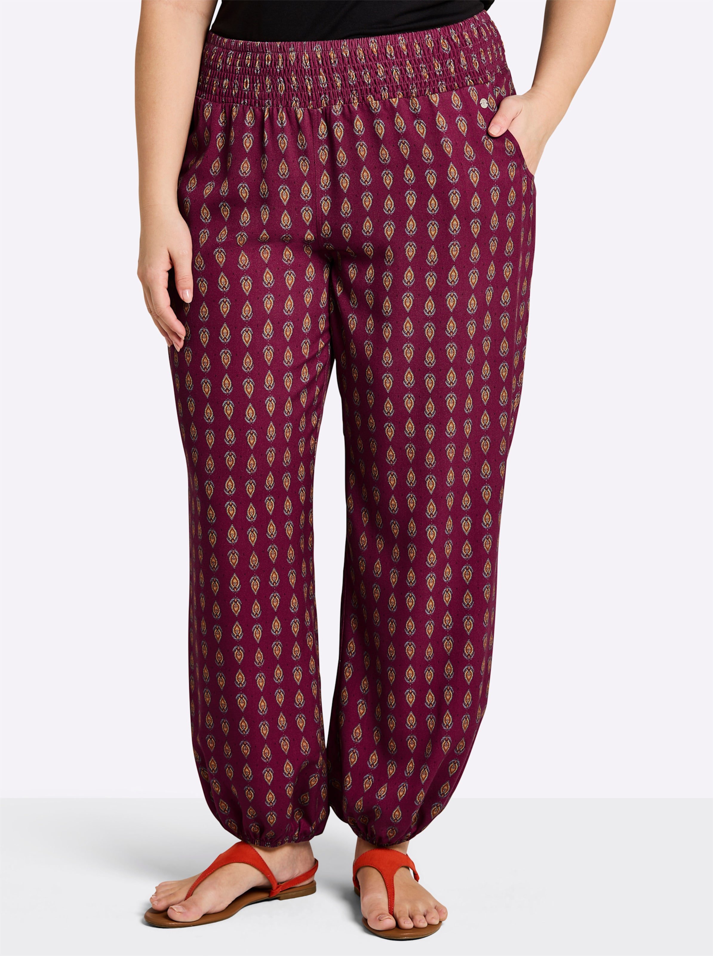 Sheego Schlupfhose mit Alloverprint