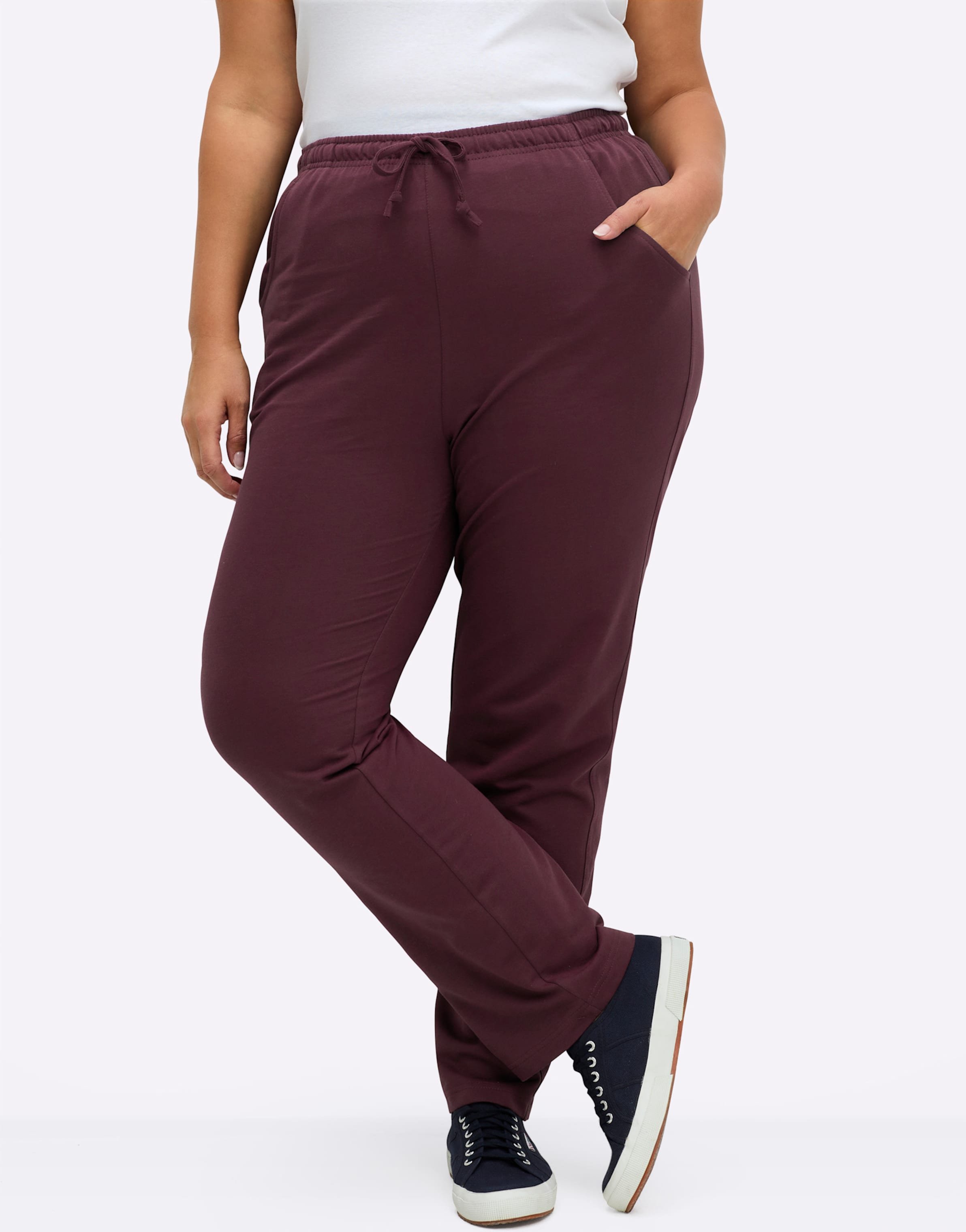 Thumbnail - Sheego Jerseyhose mit Tunnelzug und Bindeband