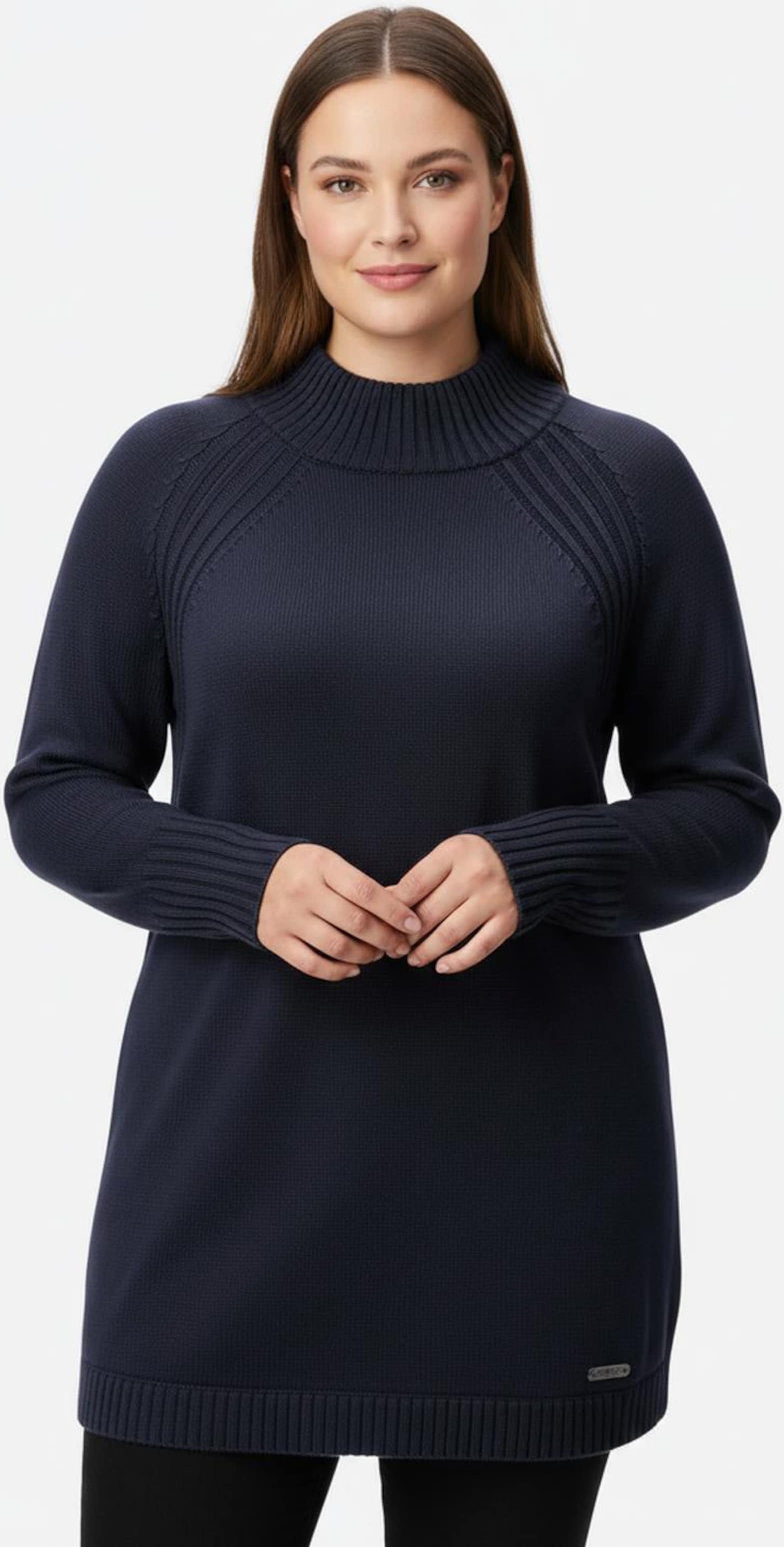 Sheego Longpullover mit abgerundetem Saum