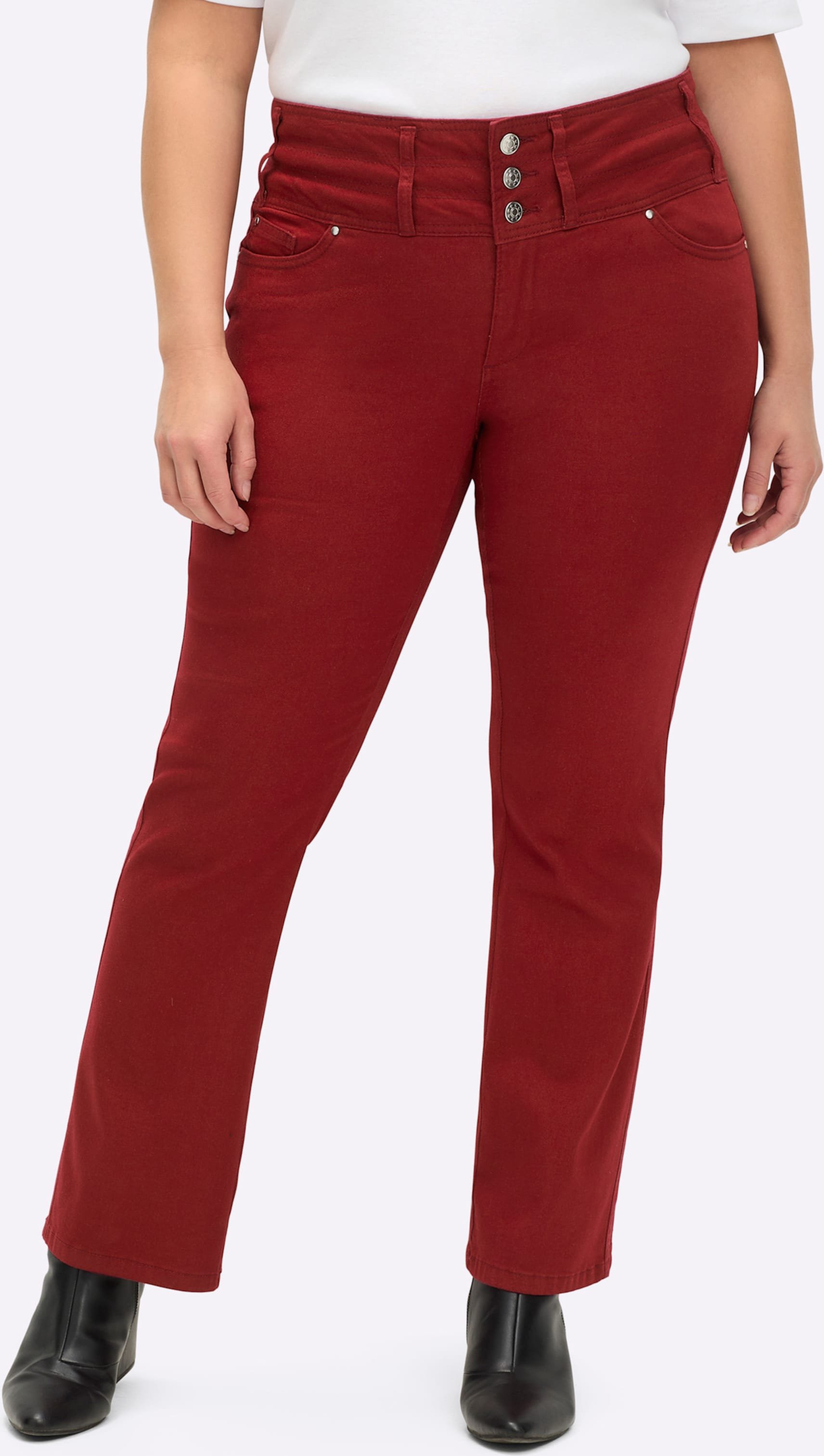 Sheego 5-Pocket-Jeans mit dezent ausgestelltem Bein