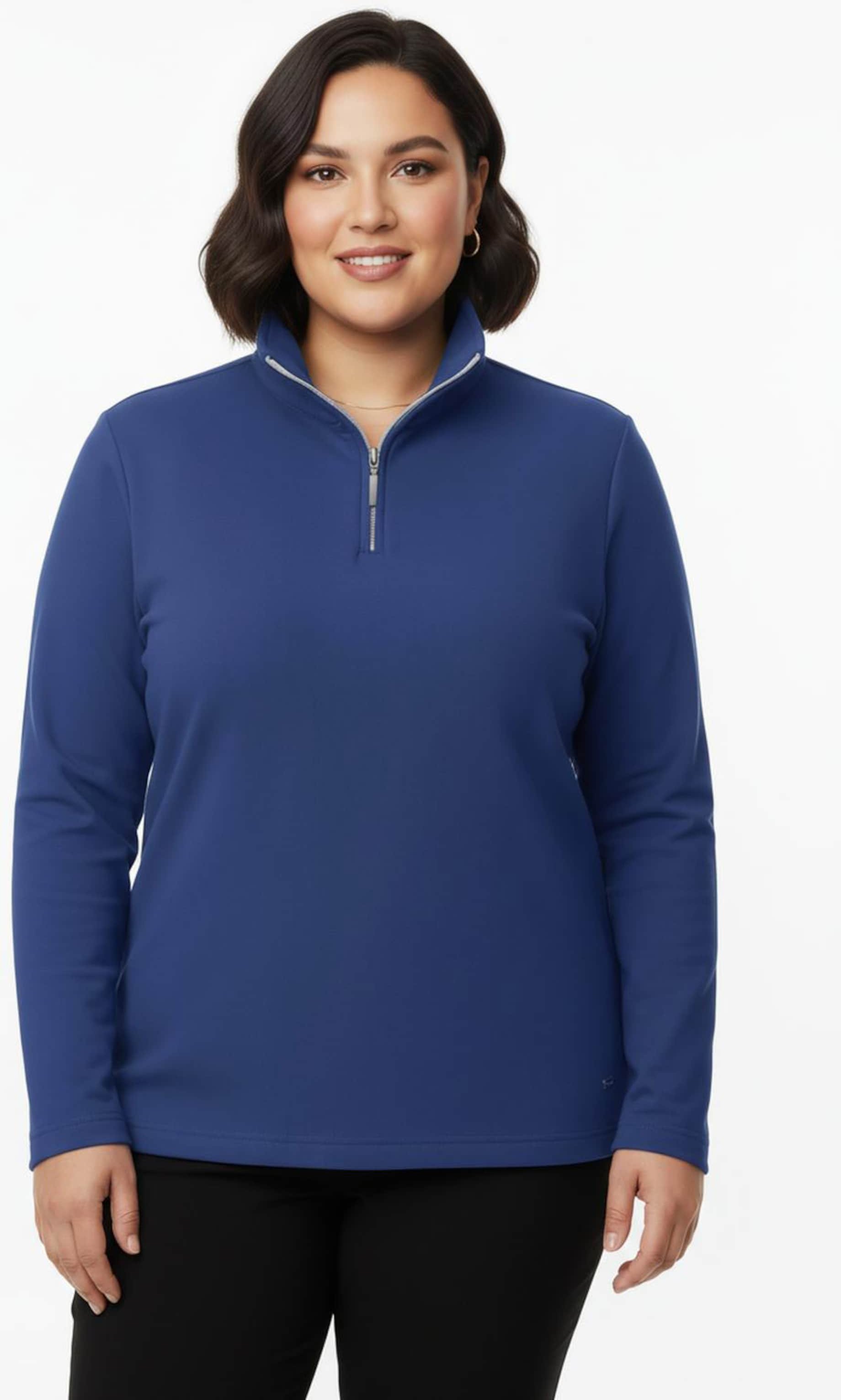 Sheego Troyer mit kurzem Reißverschluss