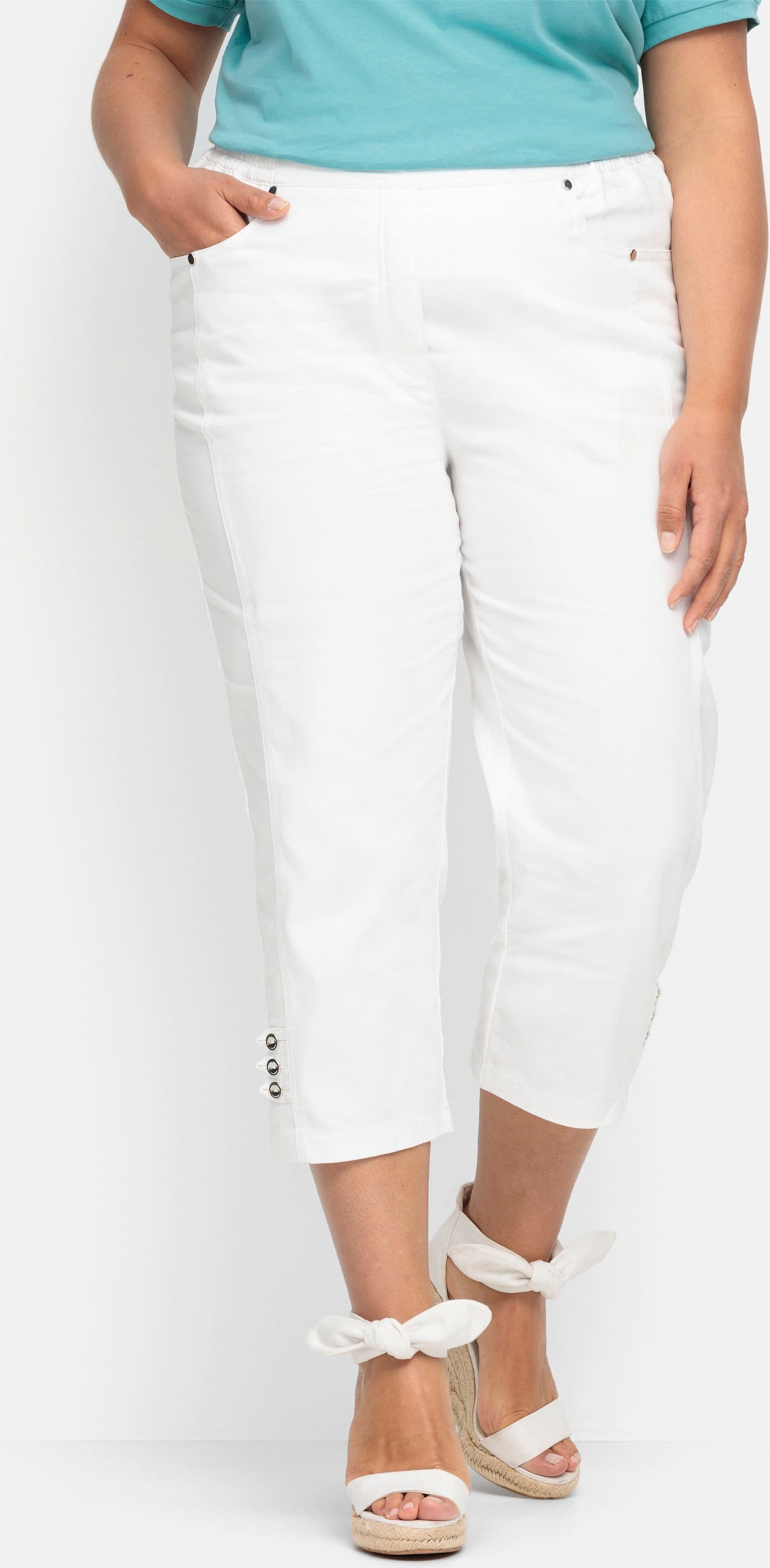 Sheego 7/8-Jeans mit Zierriegel am Abschluss