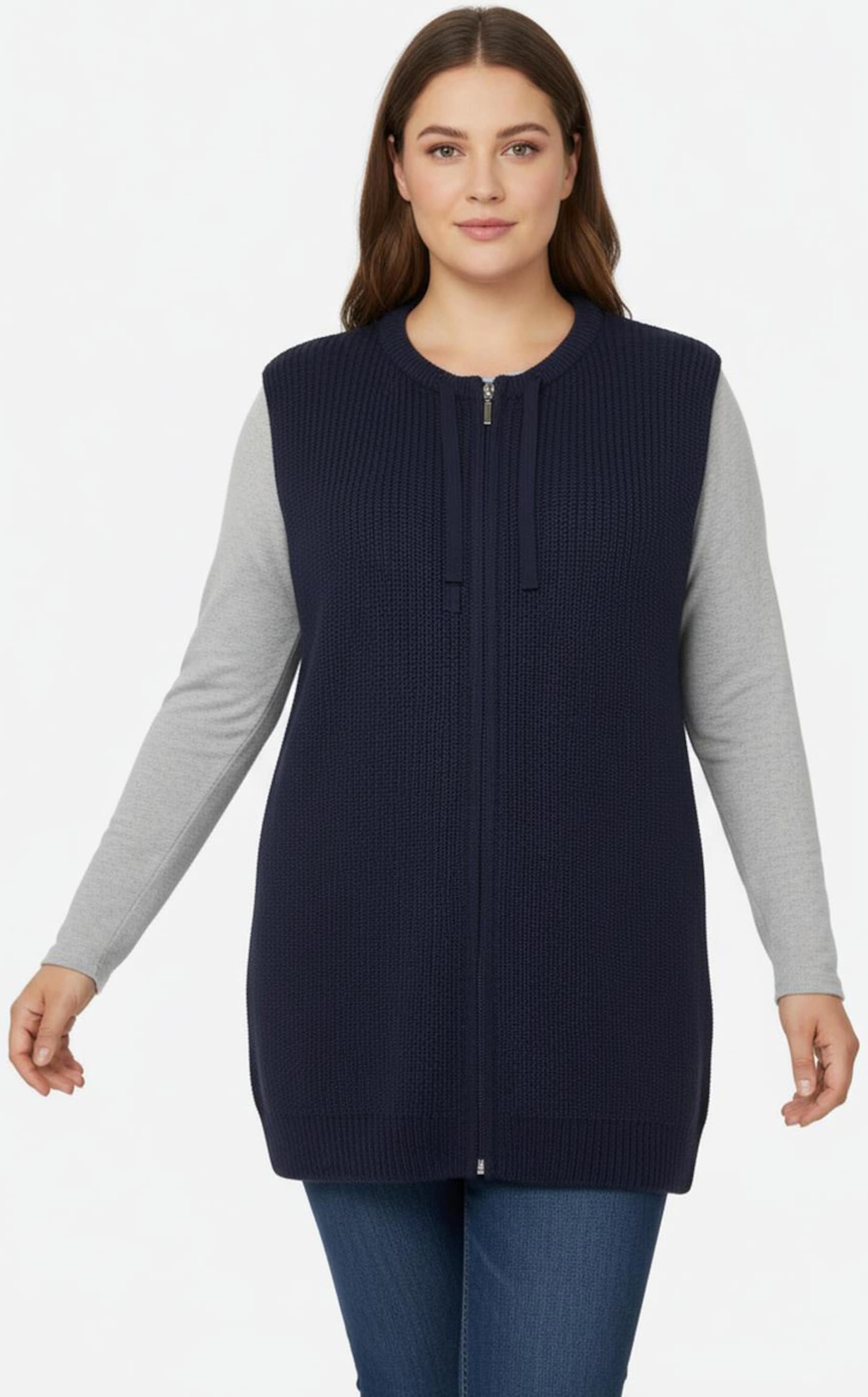 Thumbnail - Sheego Strickweste in Longform