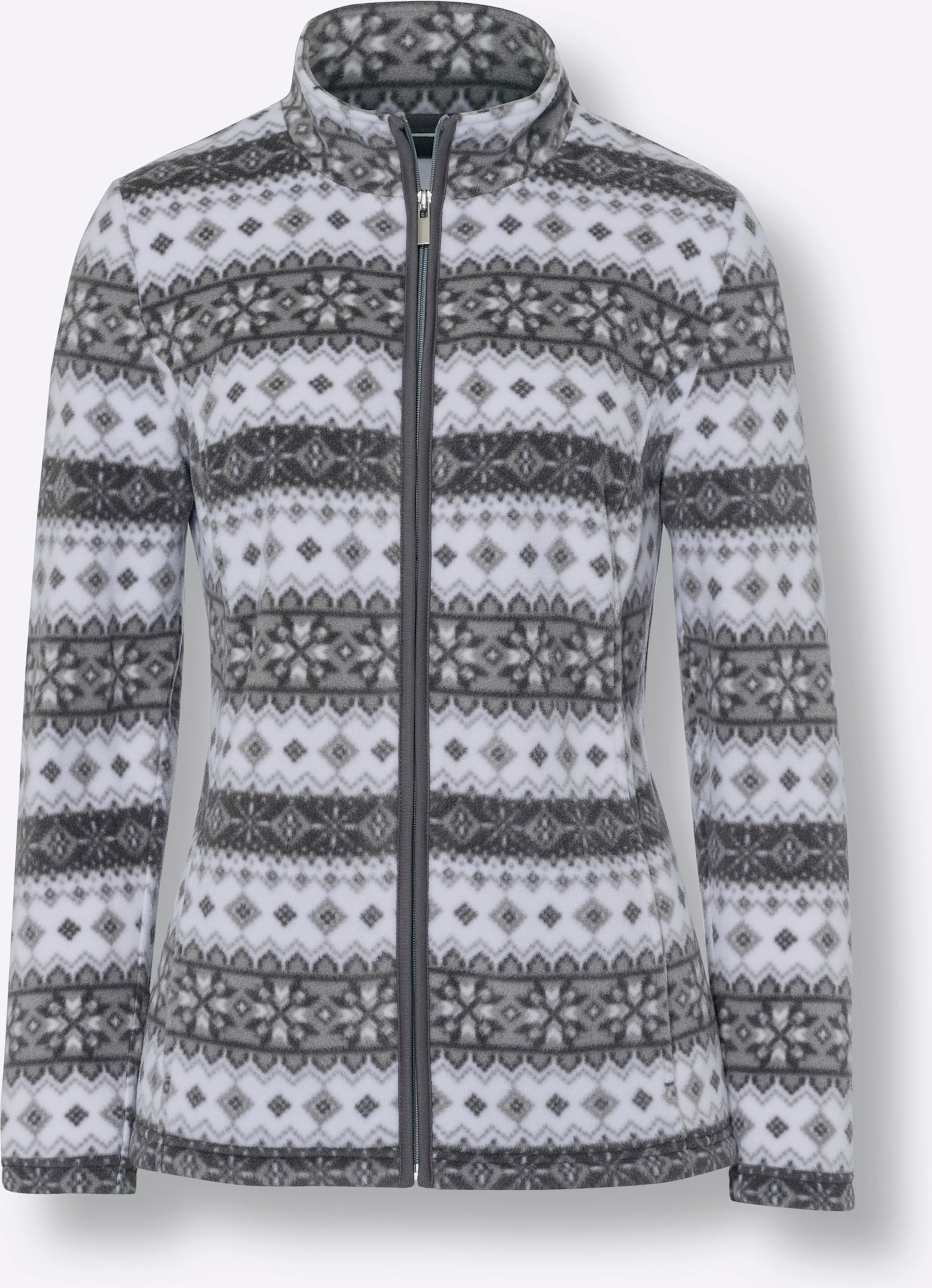 Sheego Fleecejacke im Norweger-Stil