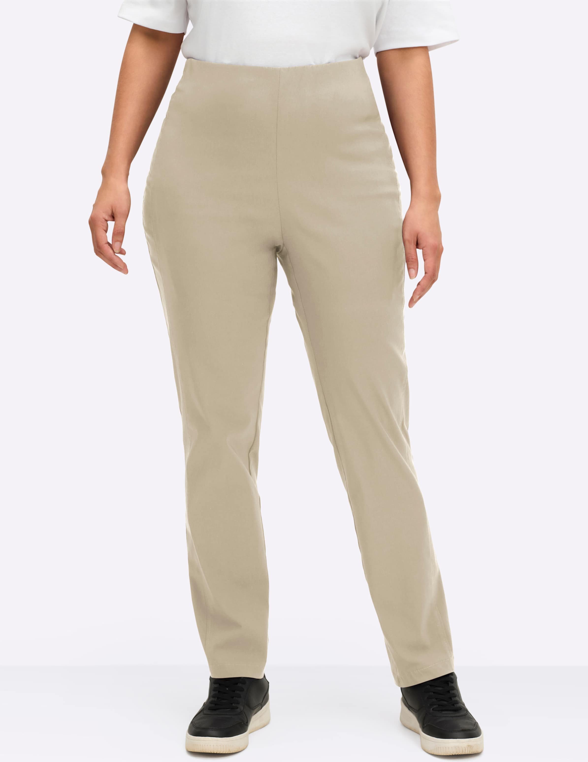 Sheego Hose mit Dehnbund, Viskose-Qualität