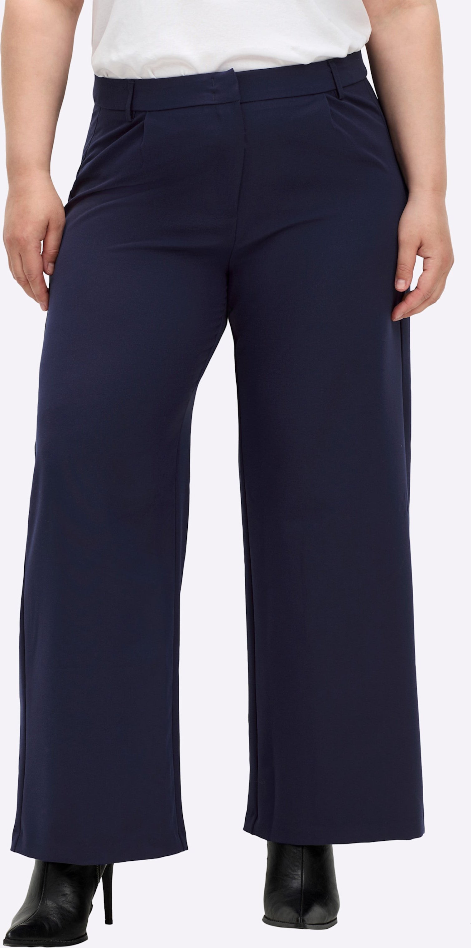 Sheego Bügelfaltenhose mit weiten Beinen