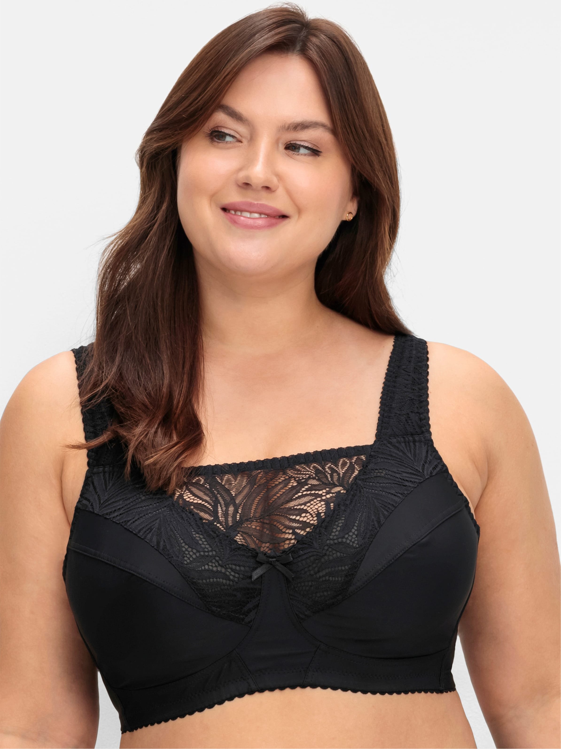 Sheego BH ohne Bügel mit Spitzeneinsatz