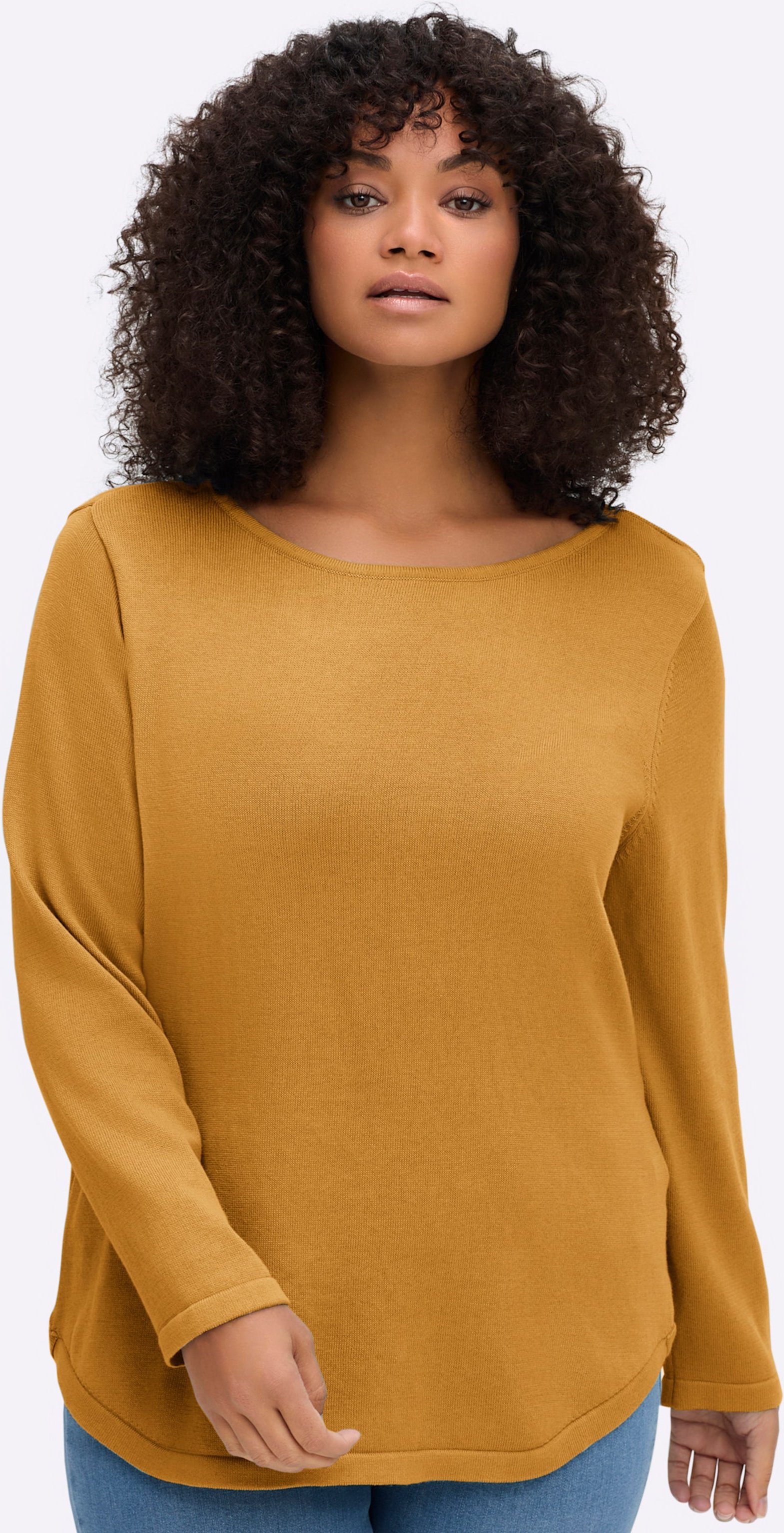 Thumbnail - Sheego Rundhalspullover mit U-Boot-Ausschnitt