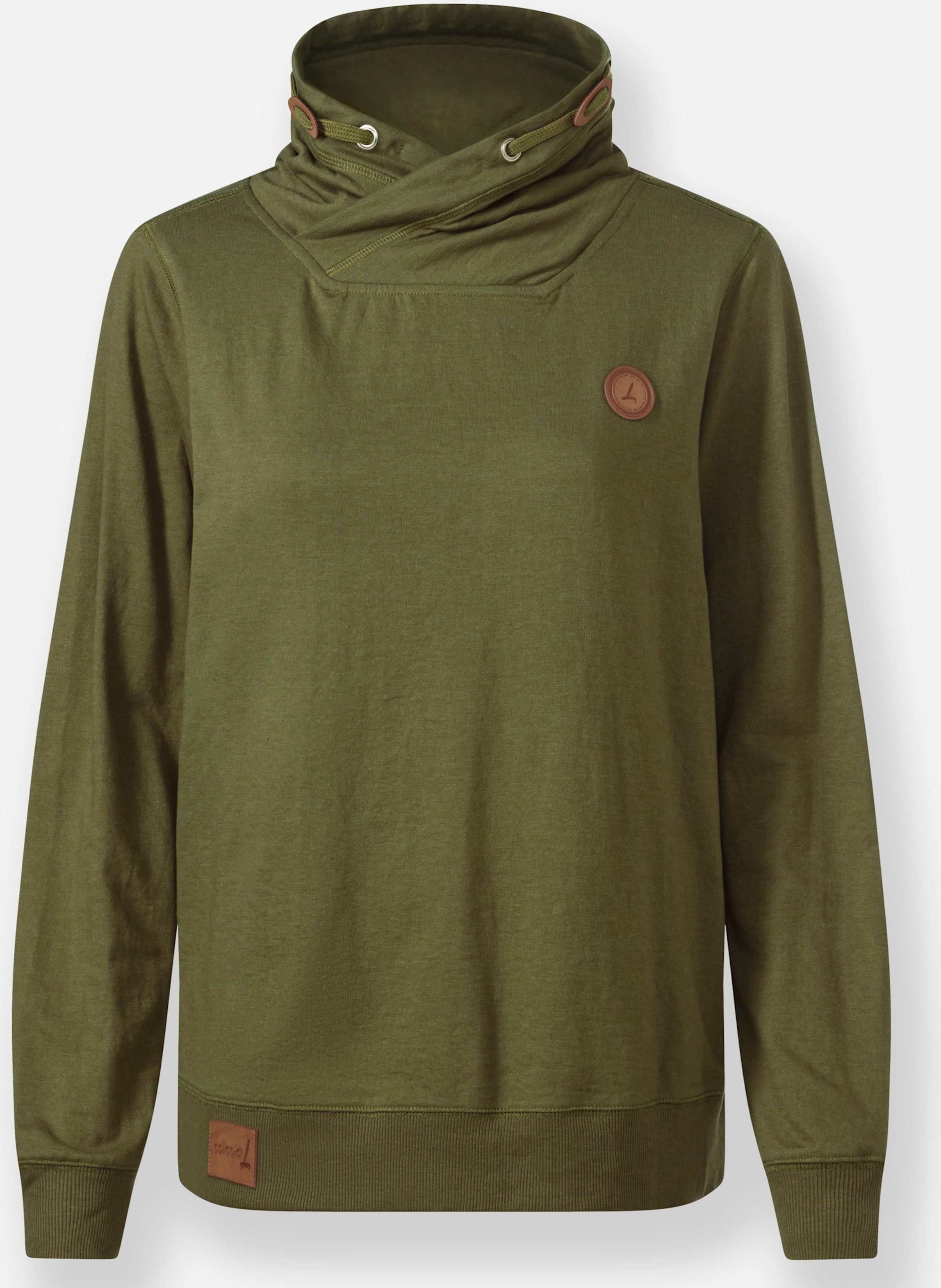 Sheego Sweatshirt mit überlappendem Stehkragen