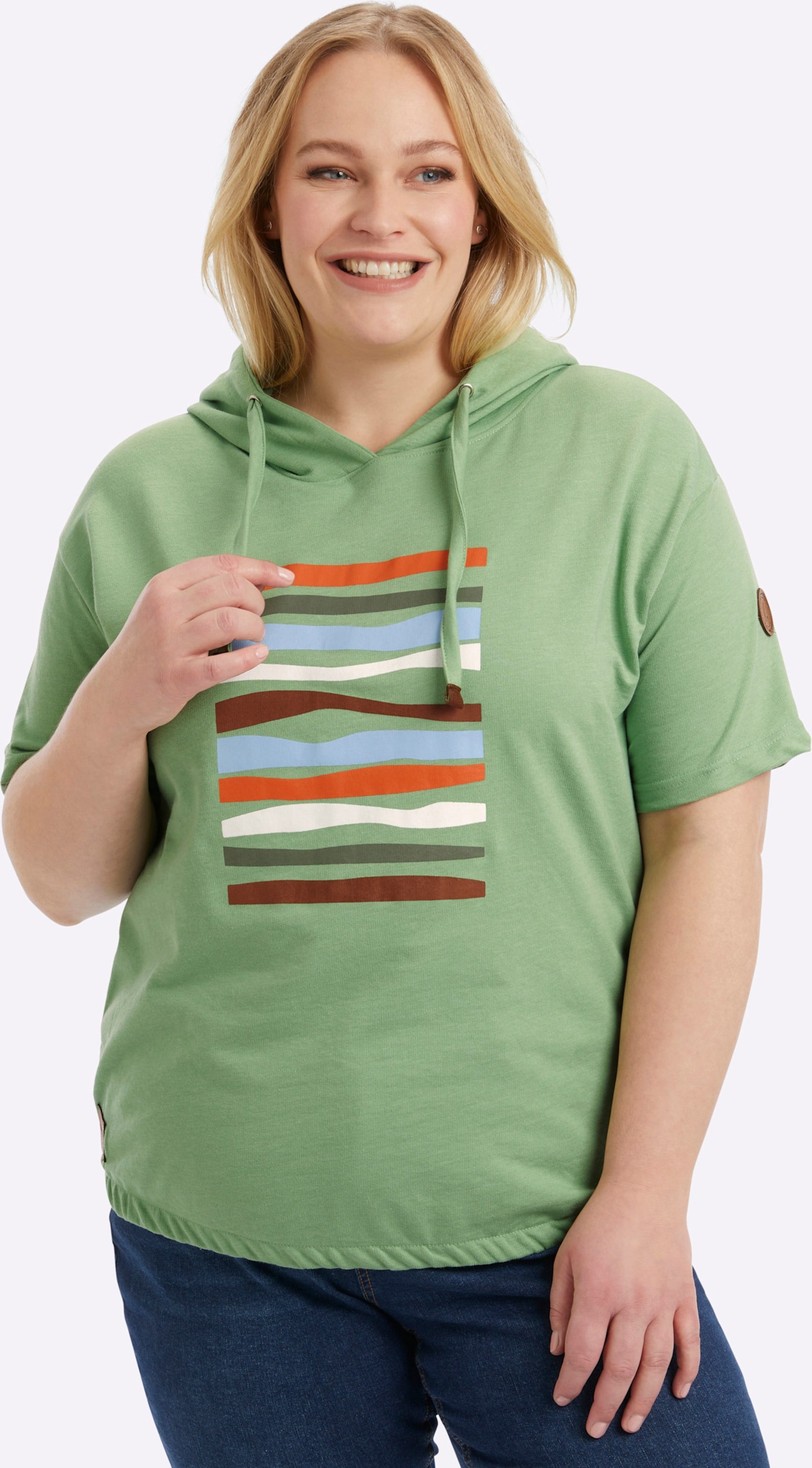 Thumbnail - Sheego Kapuzensweatshirt mit elastischem Saum