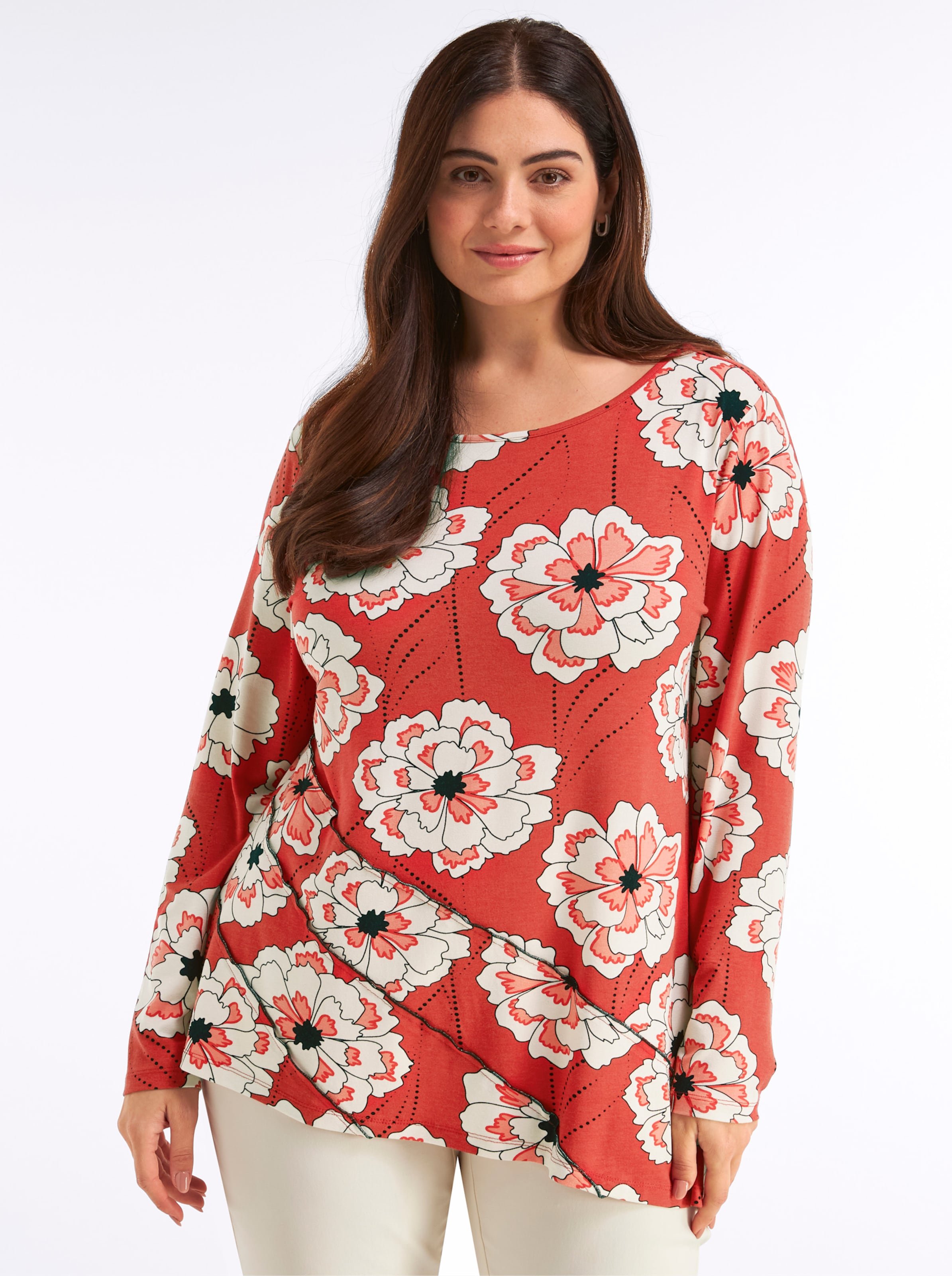 Sheego Longshirt mit asymmetrischem Saum