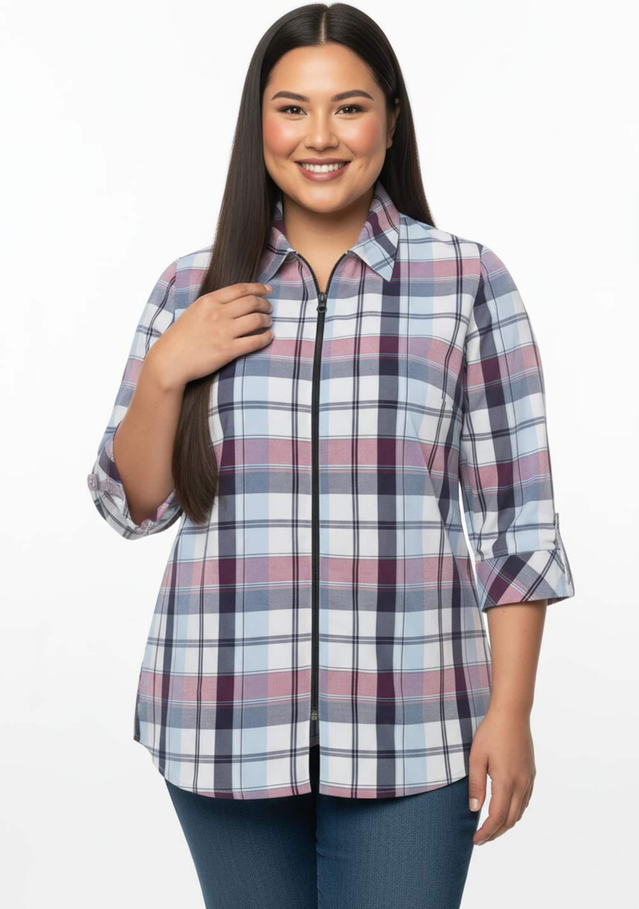 Sheego Karobluse mit Reißverschluss