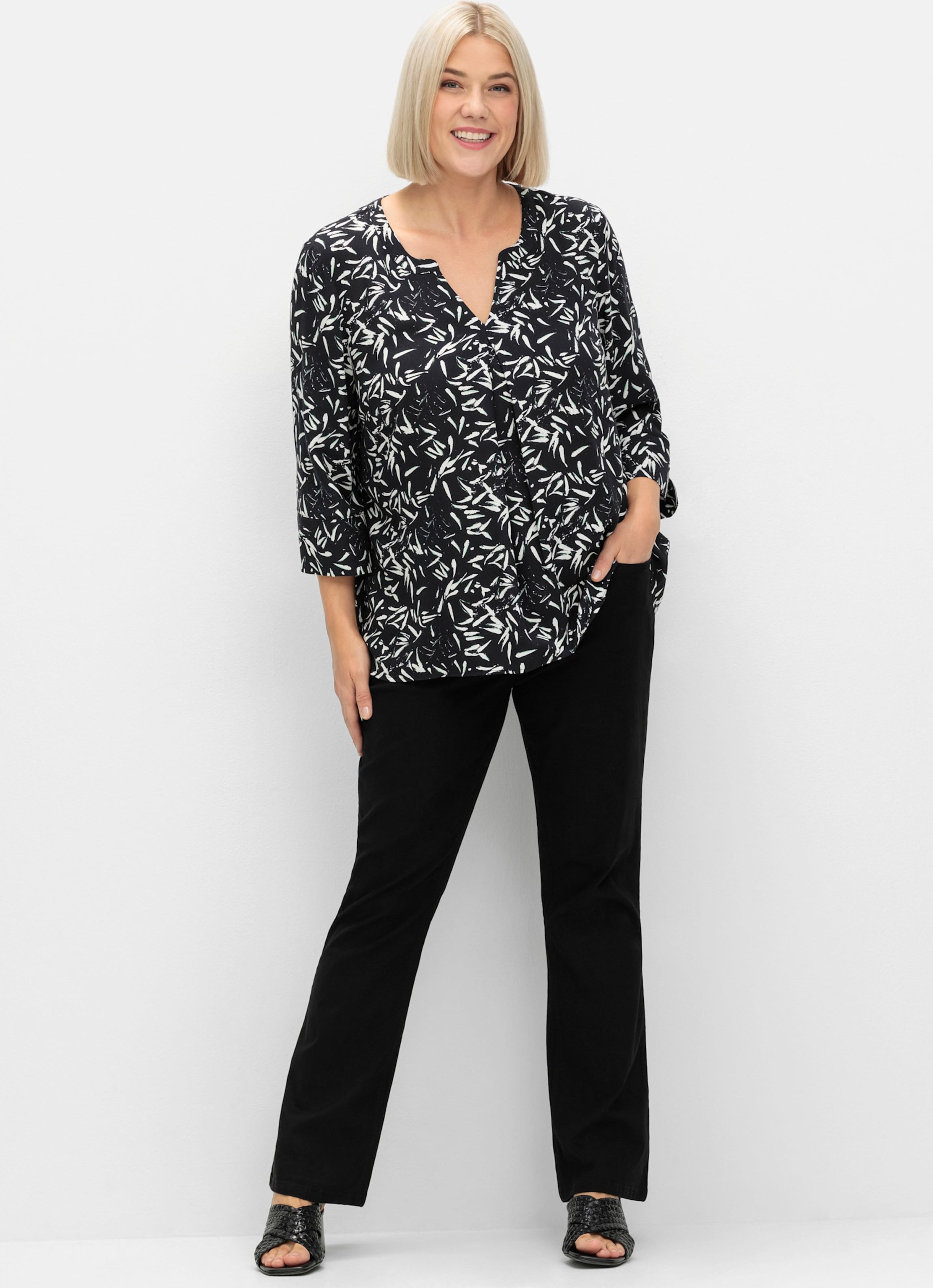 Sheego Tunika mit 3/4-Arm und Alloverprint