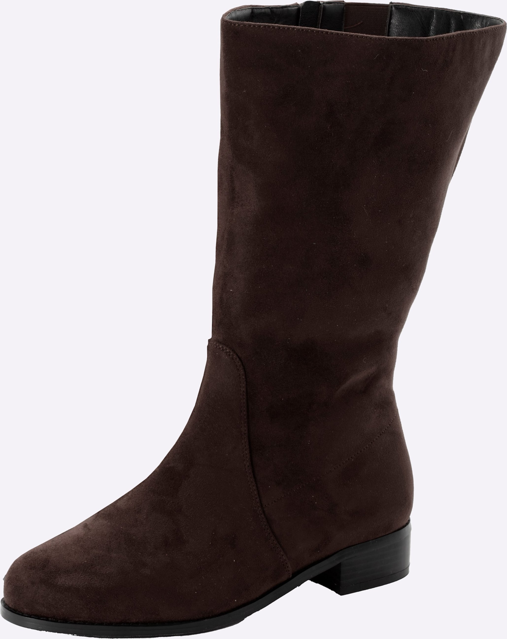 Sheego Weitschaftstiefel in Wildleder-Optik