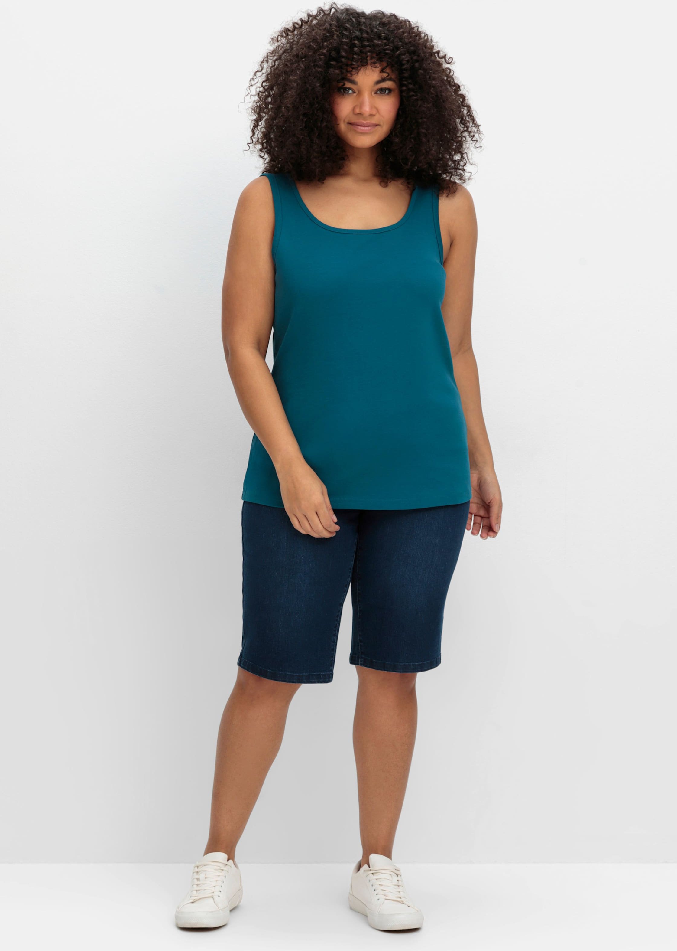 Sheego Tanktop in Rippqualität