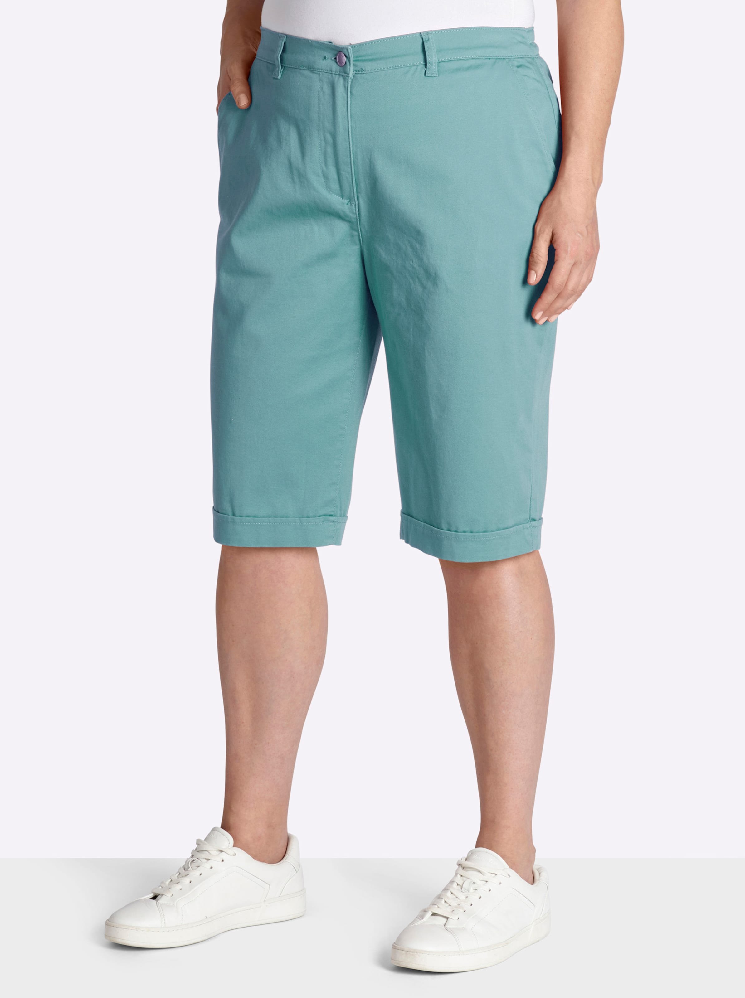 Sheego Jeansbermudas mit Dehnbund hinten