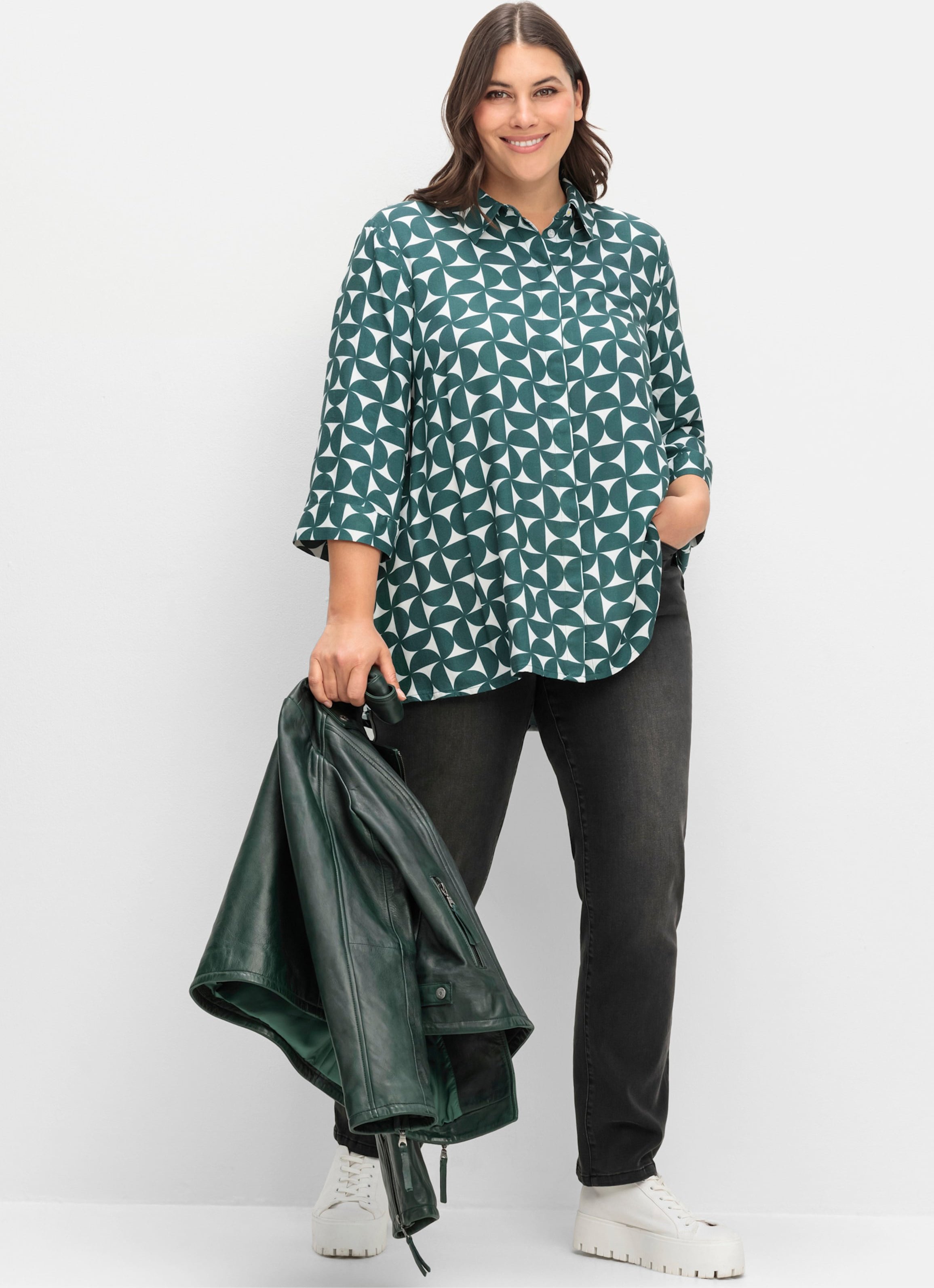 Sheego Longbluse mit verlängertem Rückteil