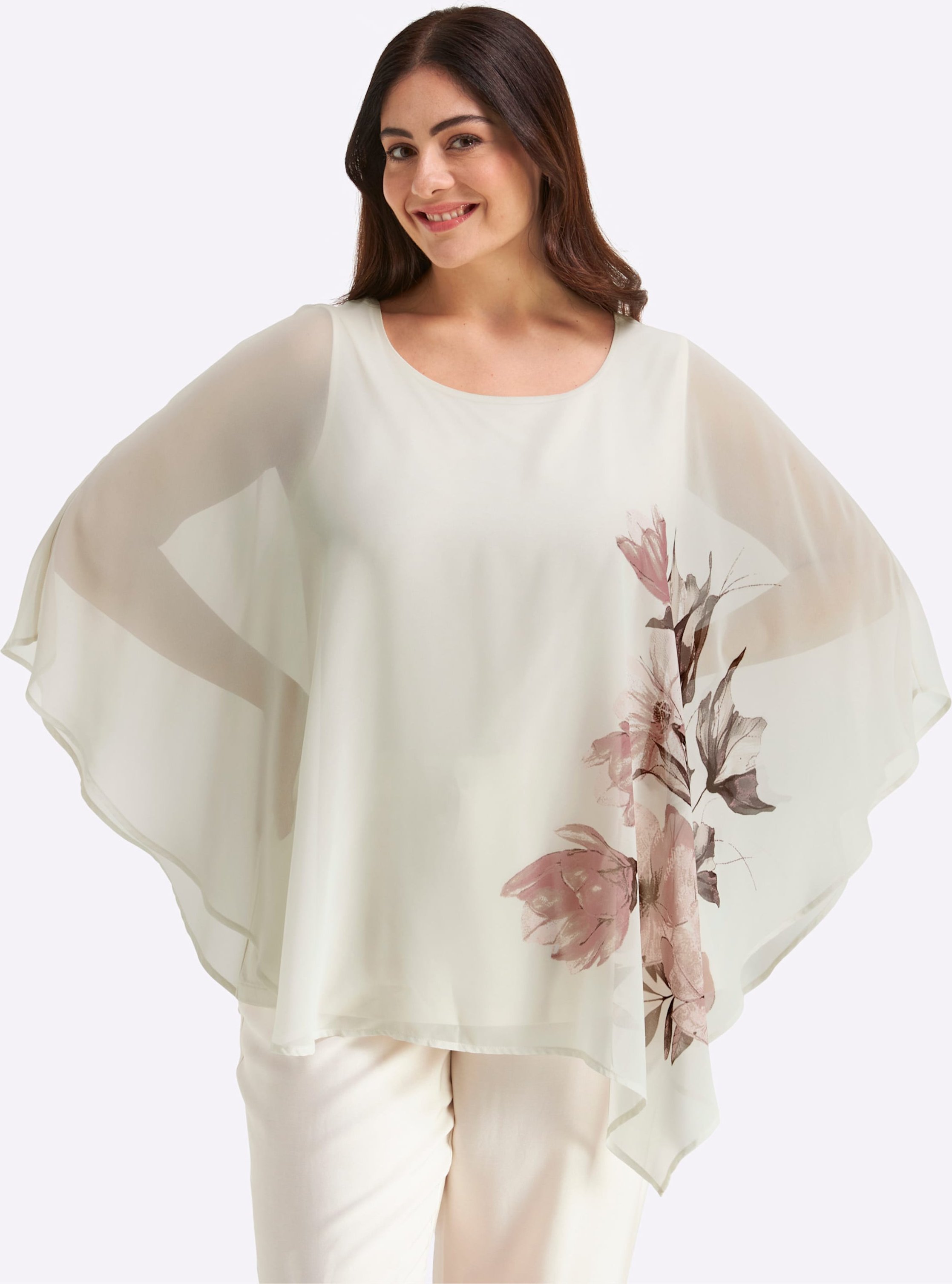 Sheego Tunika in Cape-Form