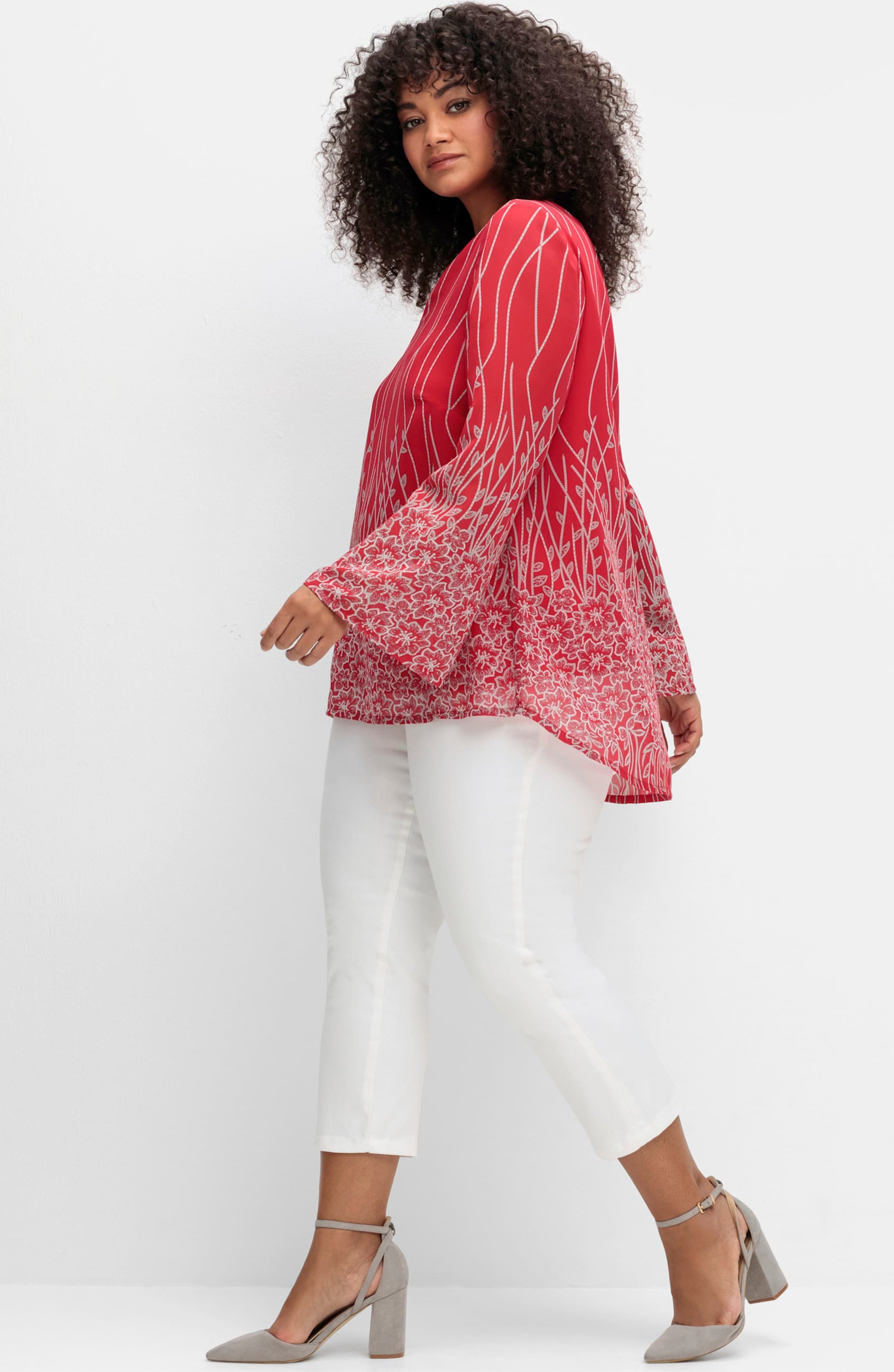 Sheego Tunika aus Chiffon, mit Untershirt