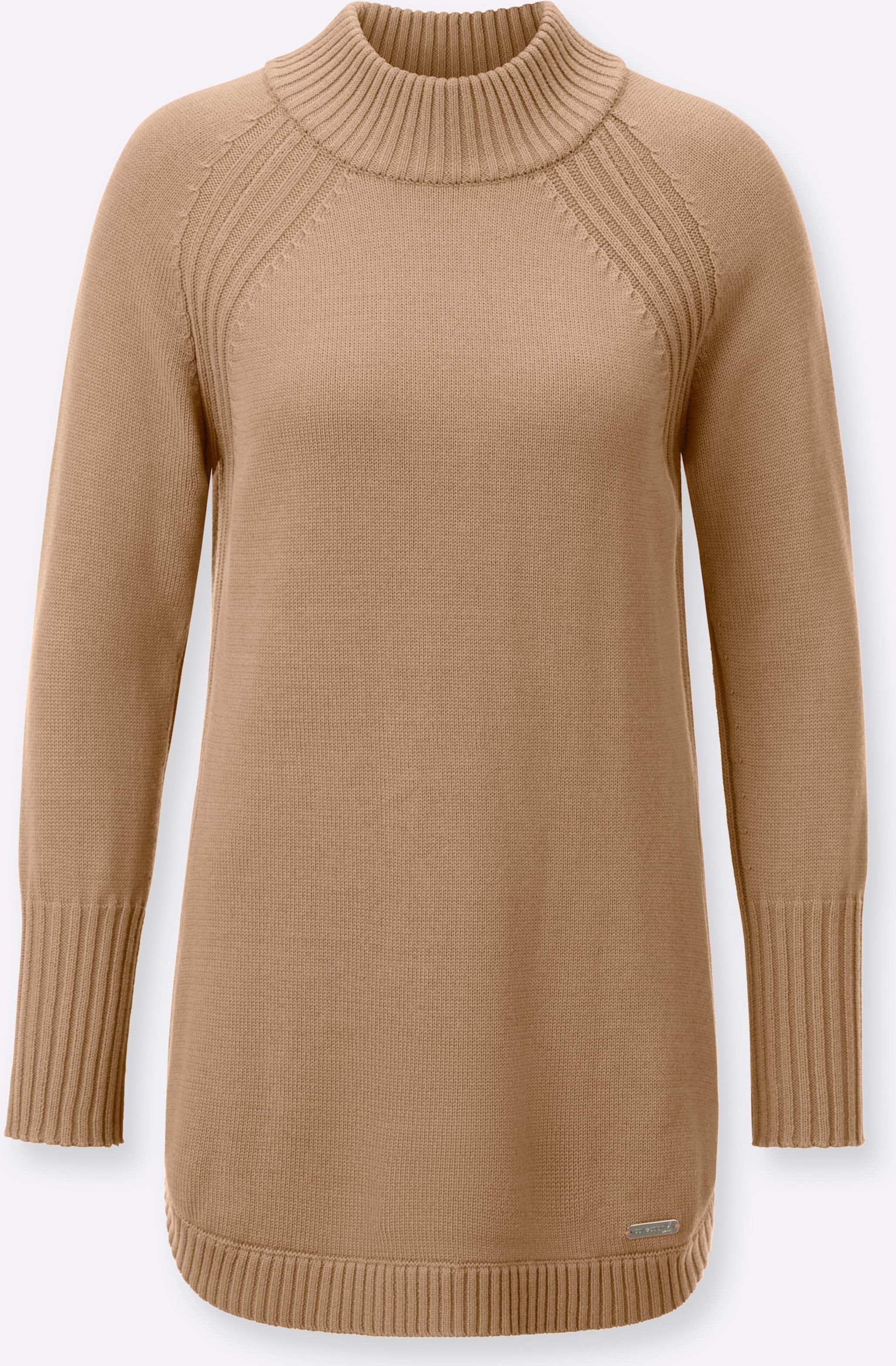 Sheego Longpullover mit abgerundetem Saum