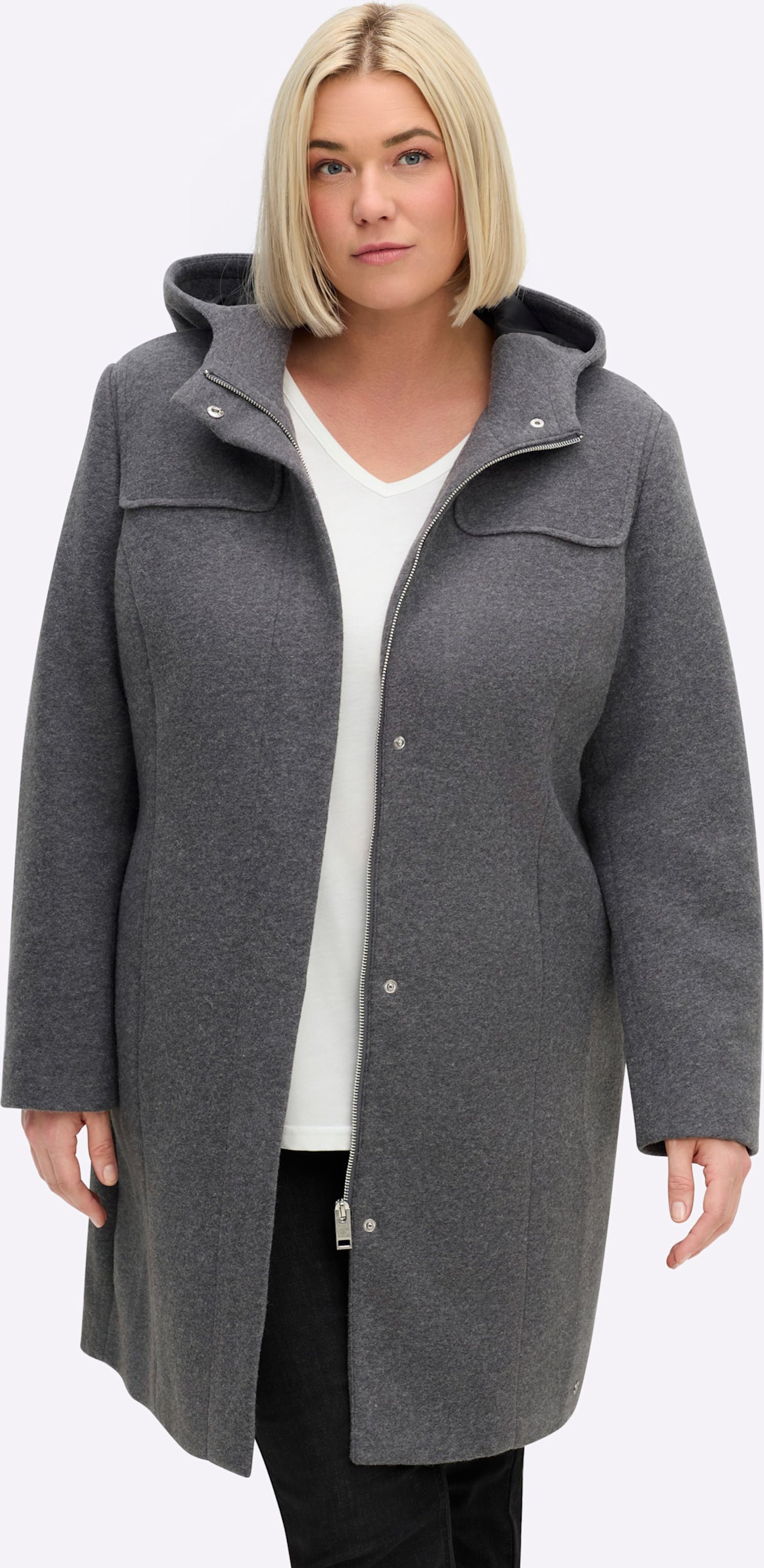 Sheego Wintermantel mit verdecktem Gehschlitz