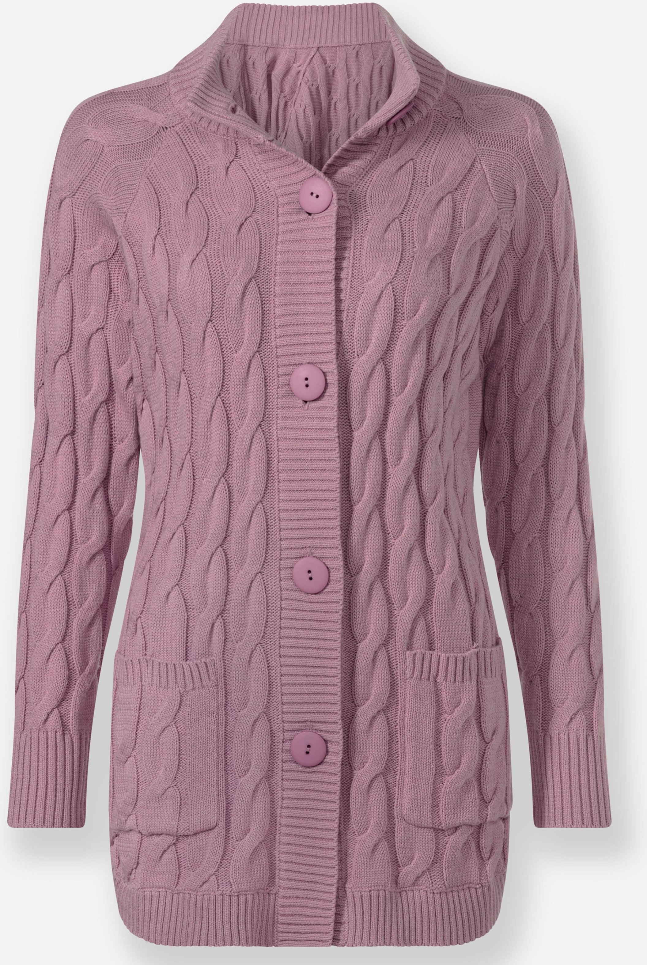 Thumbnail - Sheego Longstrickjacke mit Zopf-Strickmuster