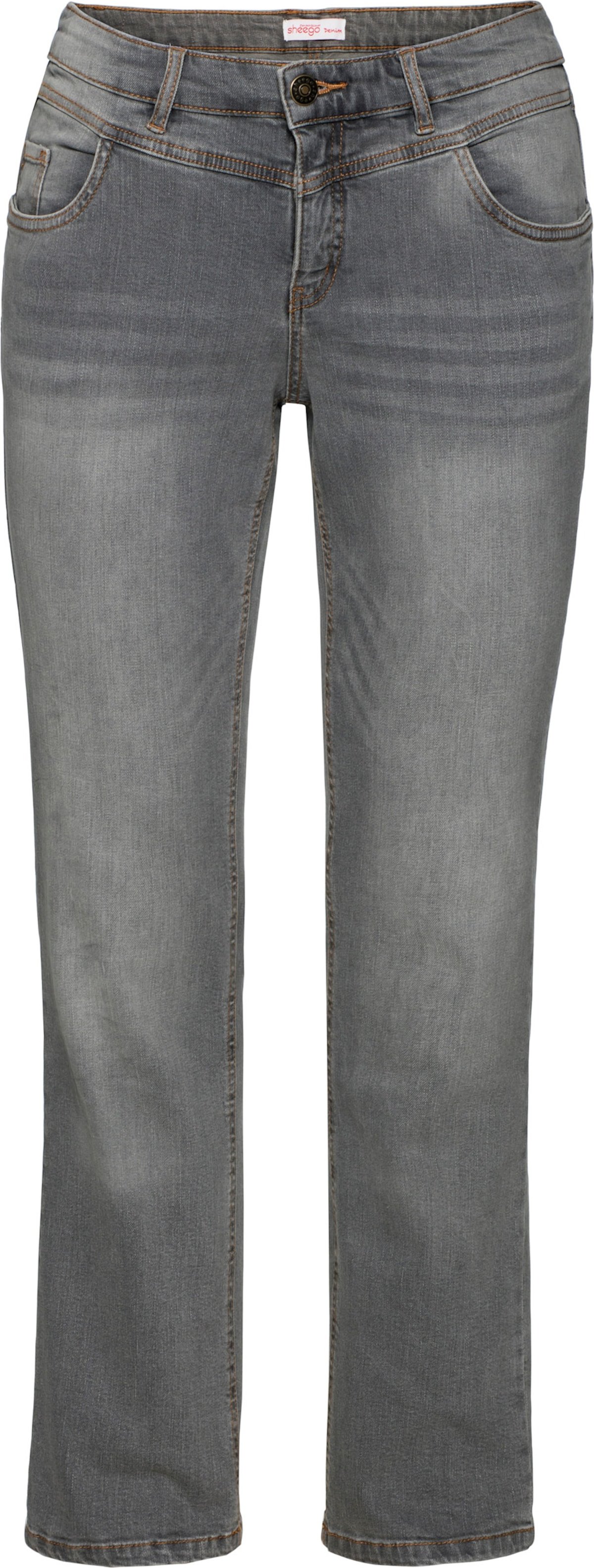 Sheego Gerade Jeans mit Used-Effekten