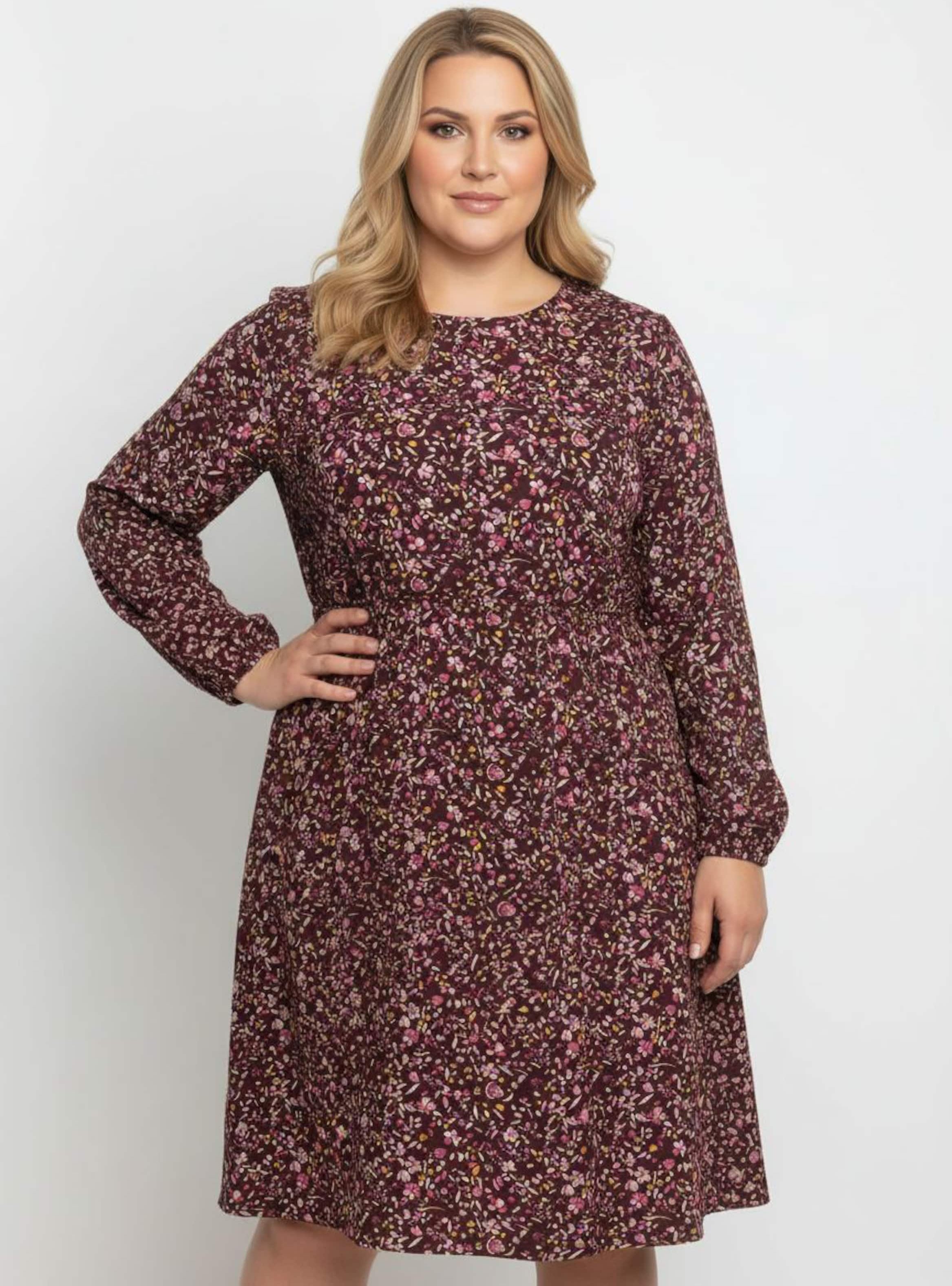 Thumbnail - Sheego Webkleid mit Smok-Einsatz