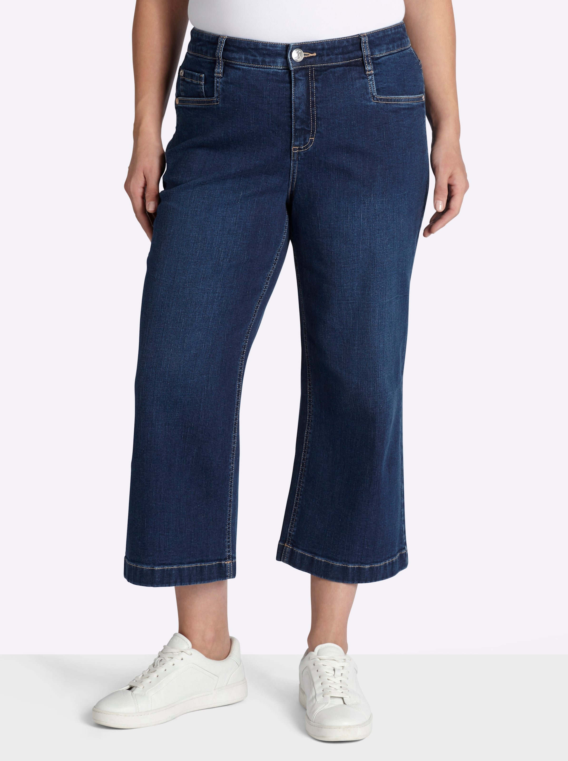 Sheego 7/8-Jeans mit weitem Bein