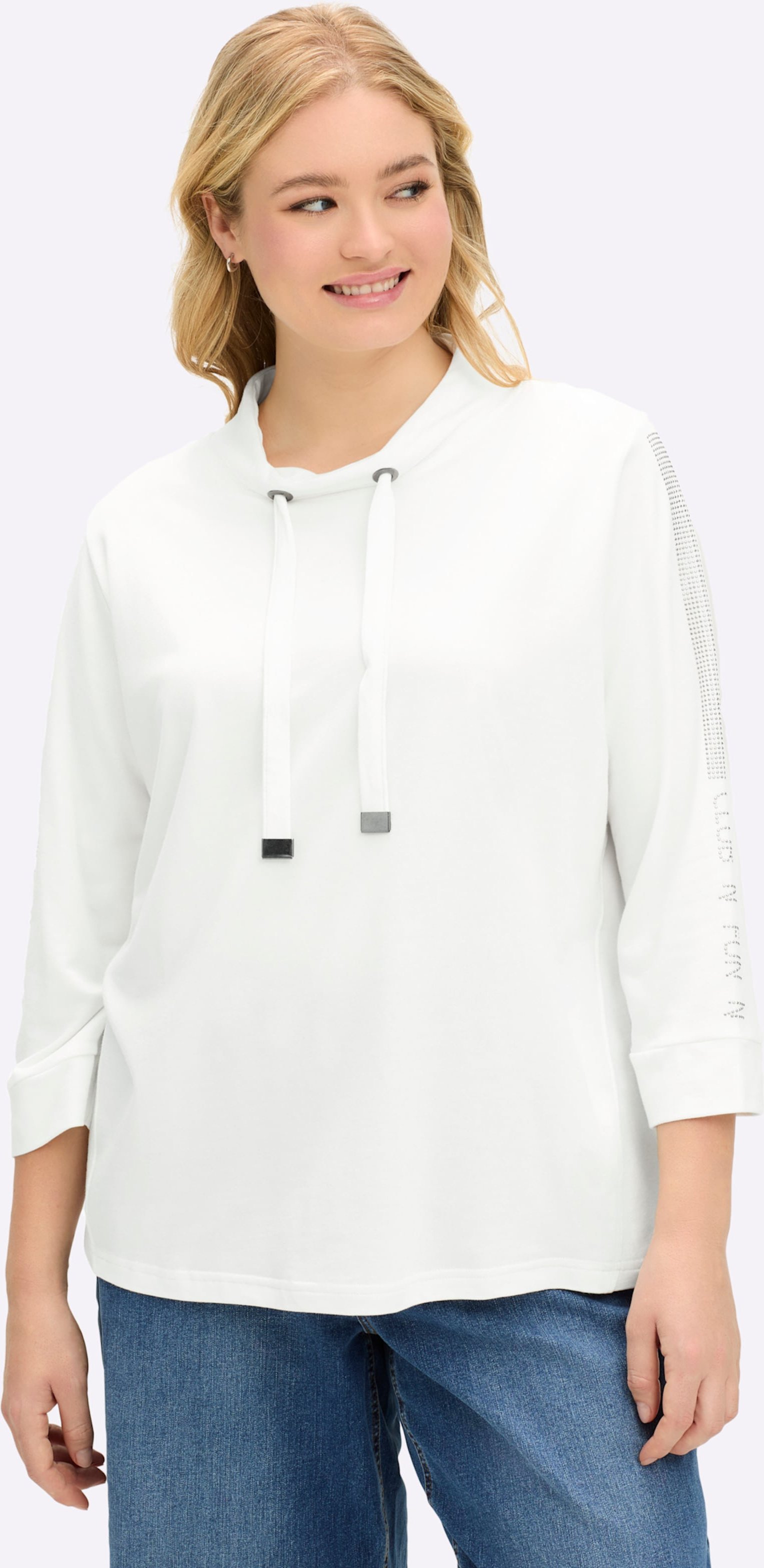 Sheego Sweatshirt mit Schriftzug