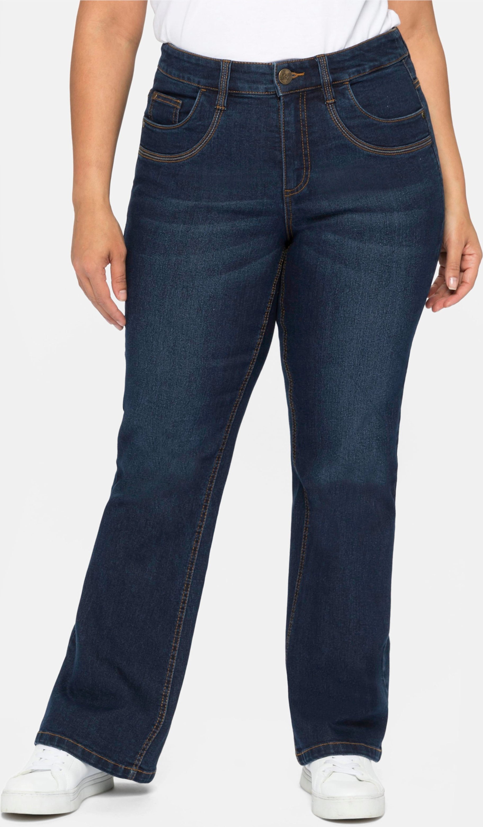 Sheego Bootcut-Jeans mit innen regulierbarer Bundweite